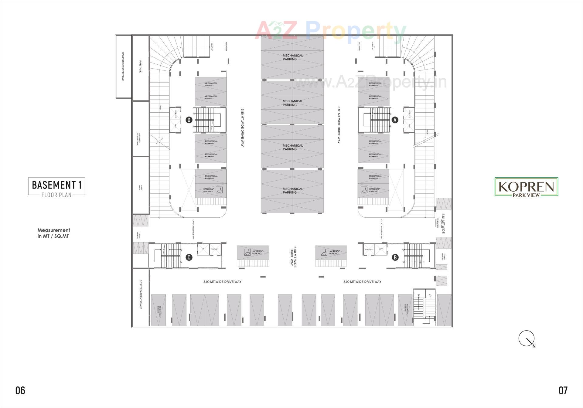 Layout of real estate project Kopren Park View located at Oganaj, Ahmedabad, Gujarat