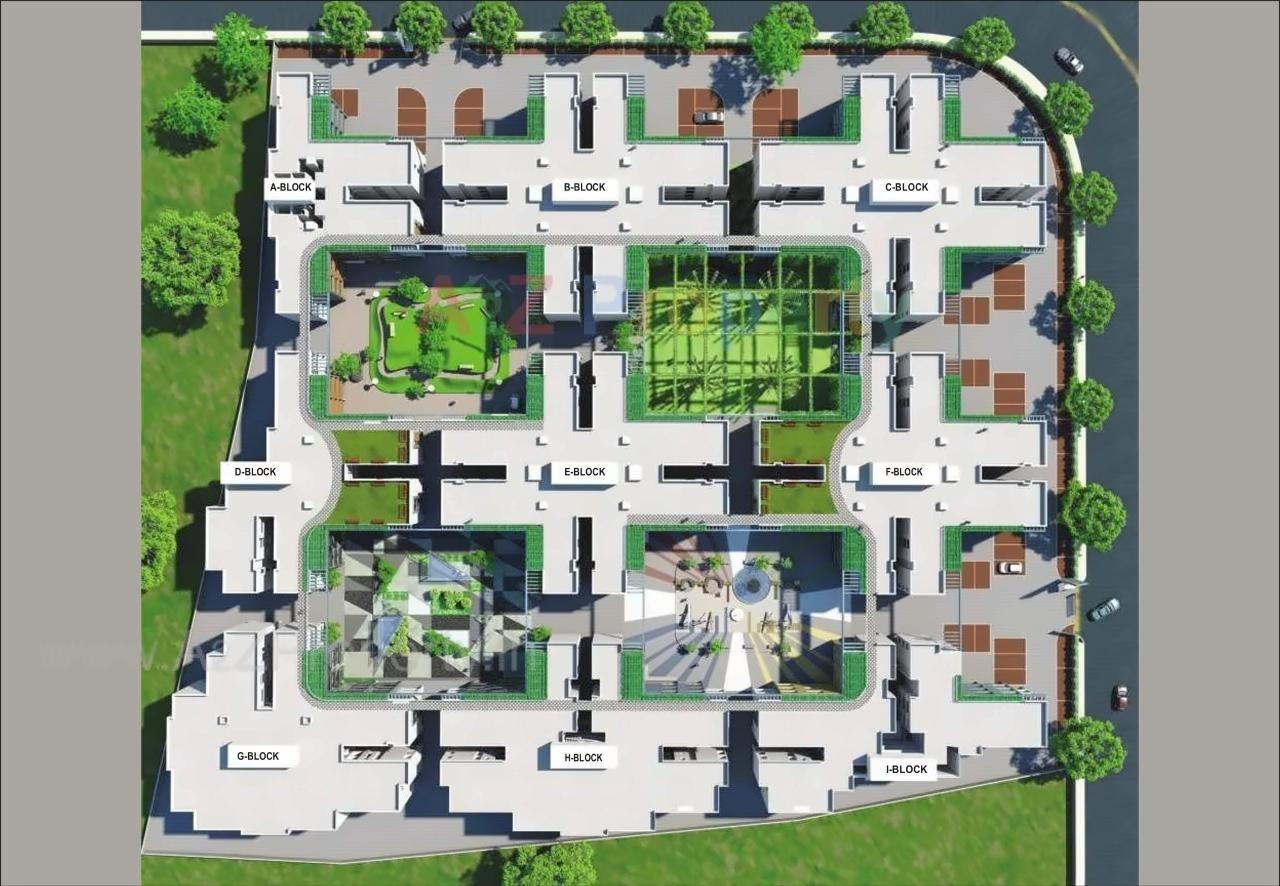 Layout of real estate project Kp Courtyard located at Sanathal, Ahmedabad, Gujarat