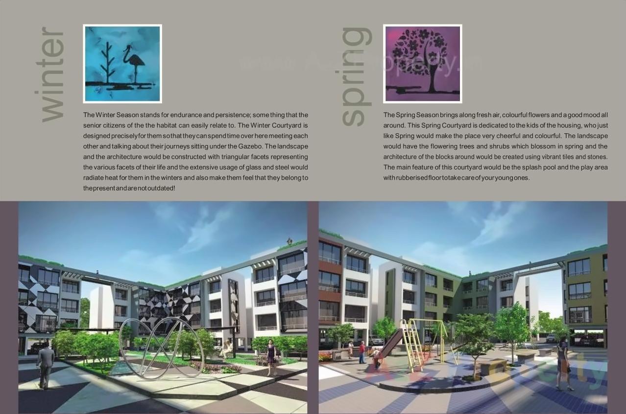 3D Elevation of real estate project Kp Courtyard located at Sanathal, Ahmedabad, Gujarat