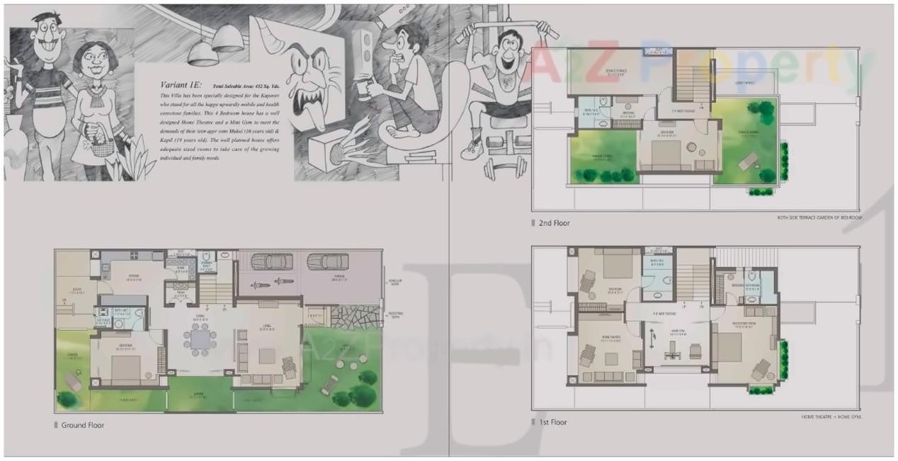 Layout of real estate project Kp Villas located at Sanathal, Ahmedabad, Gujarat