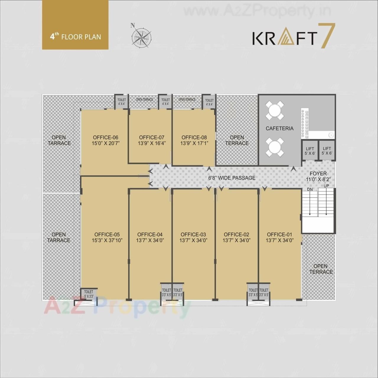 Layout of real estate project Kraft located at Gota, Ahmedabad, Gujarat