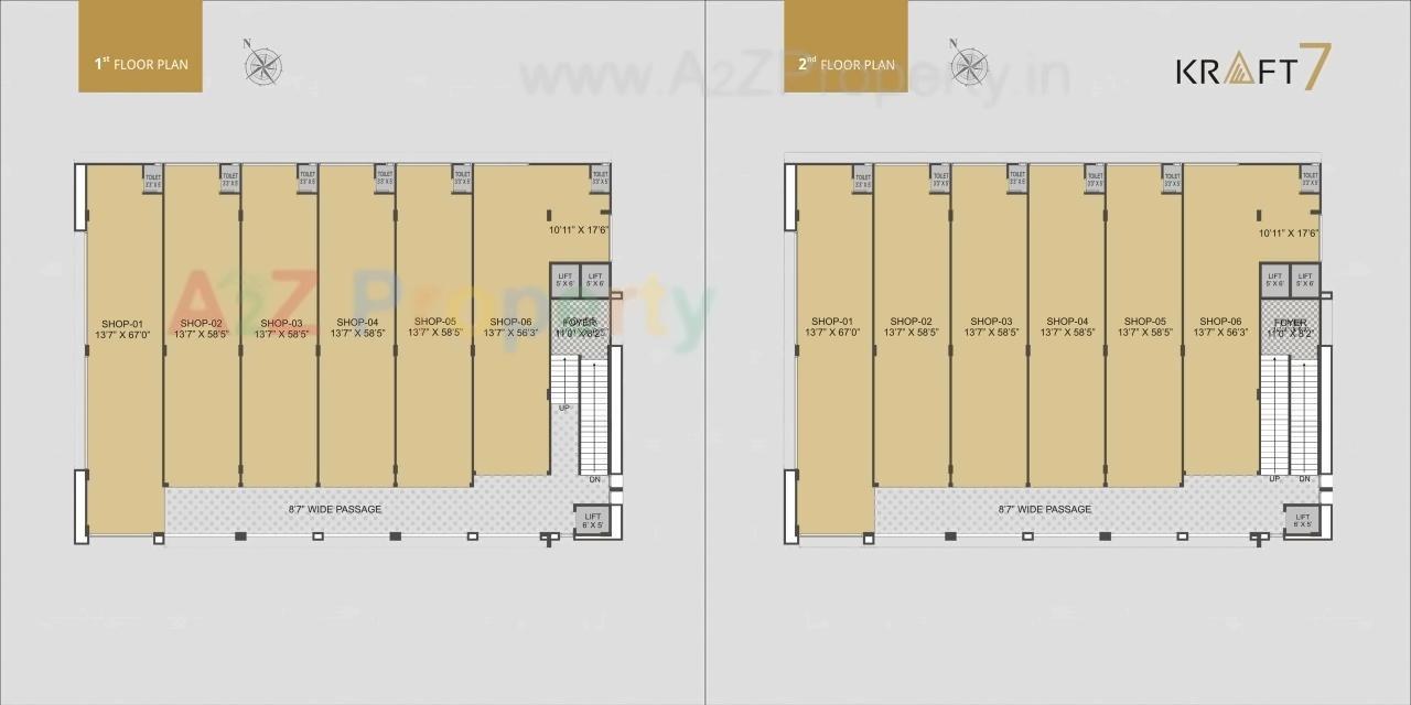 Layout of real estate project Kraft located at Gota, Ahmedabad, Gujarat