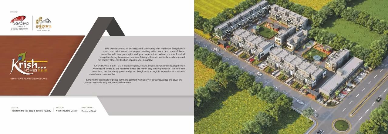 3D Elevation of real estate project Krish Homes located at Lambha, Ahmedabad, Gujarat