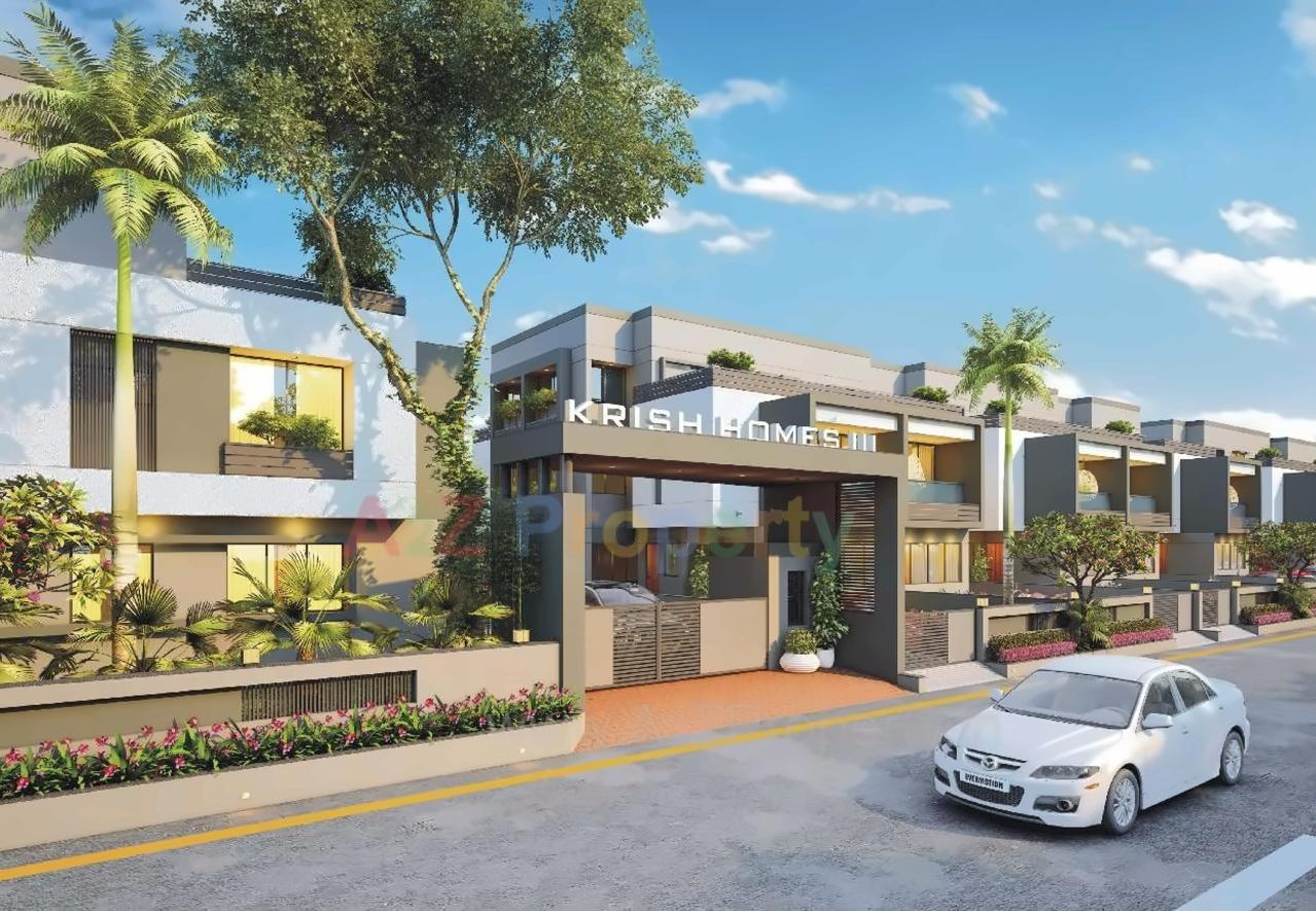 3D Elevation of real estate project Krish Homes located at Lambha, Ahmedabad, Gujarat