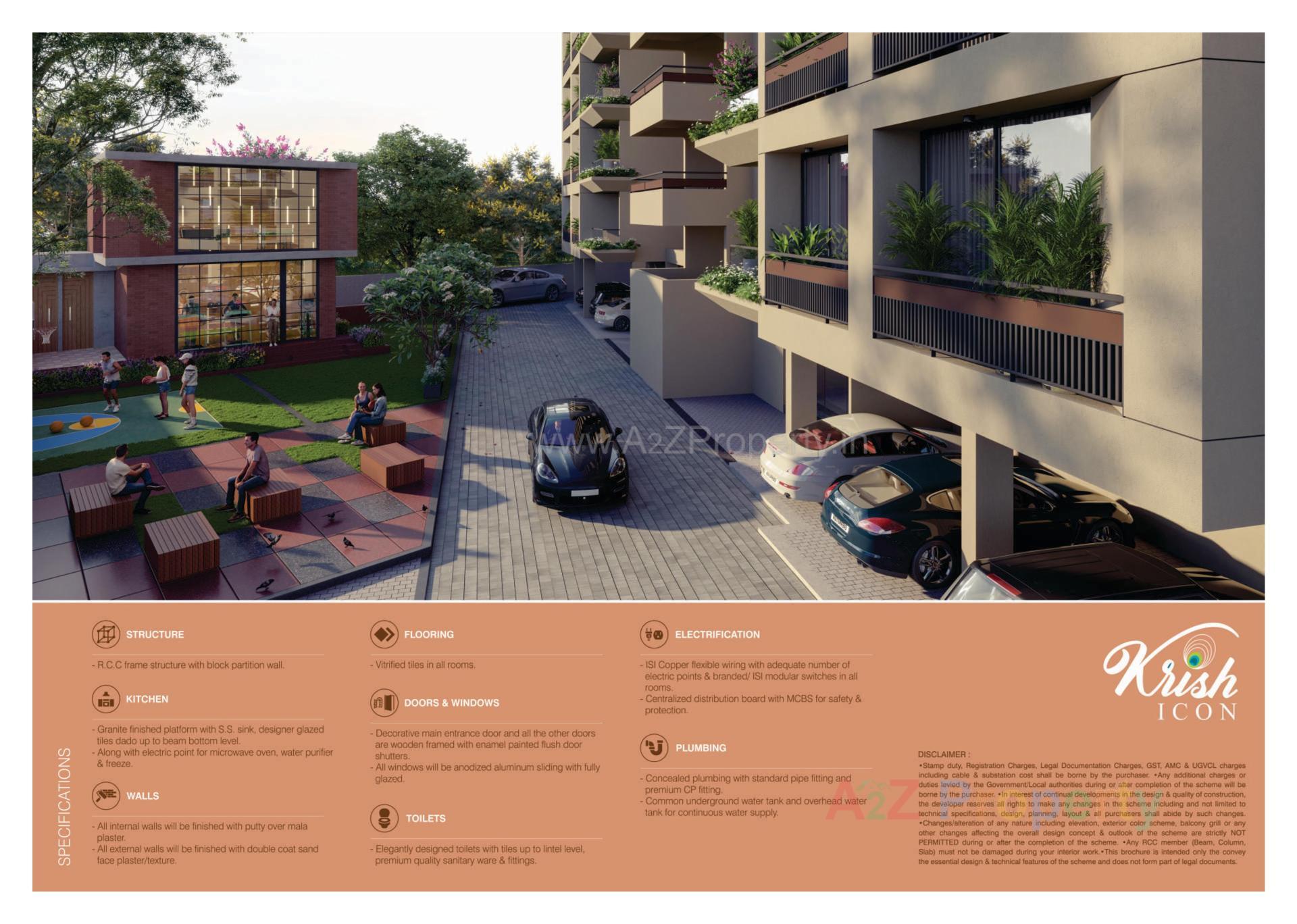 3D Elevation of real estate project Krish Icon located at Bhadaj, Ahmedabad, Gujarat