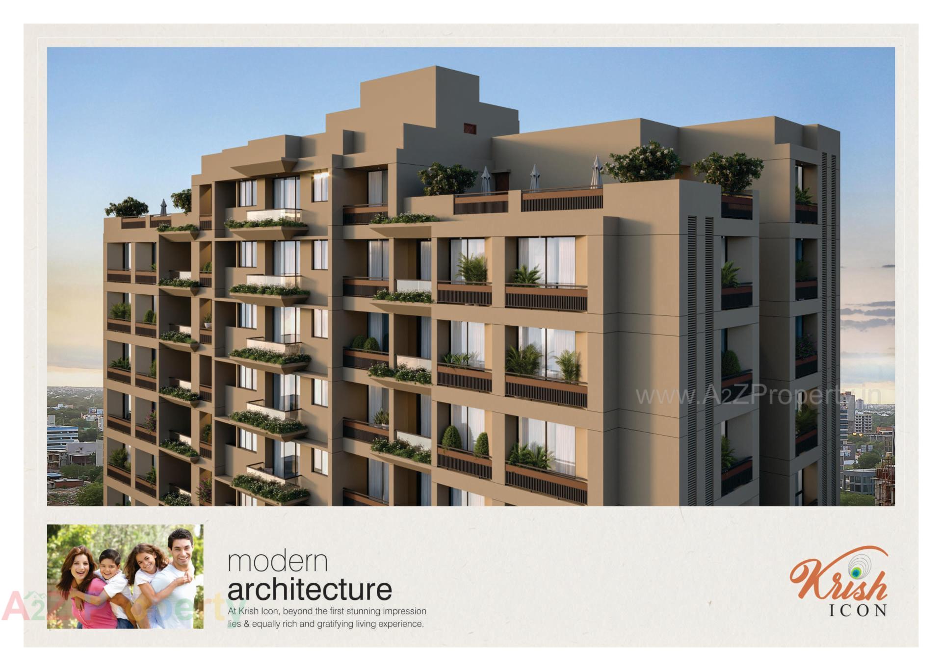 3D Elevation of real estate project Krish Icon located at Bhadaj, Ahmedabad, Gujarat