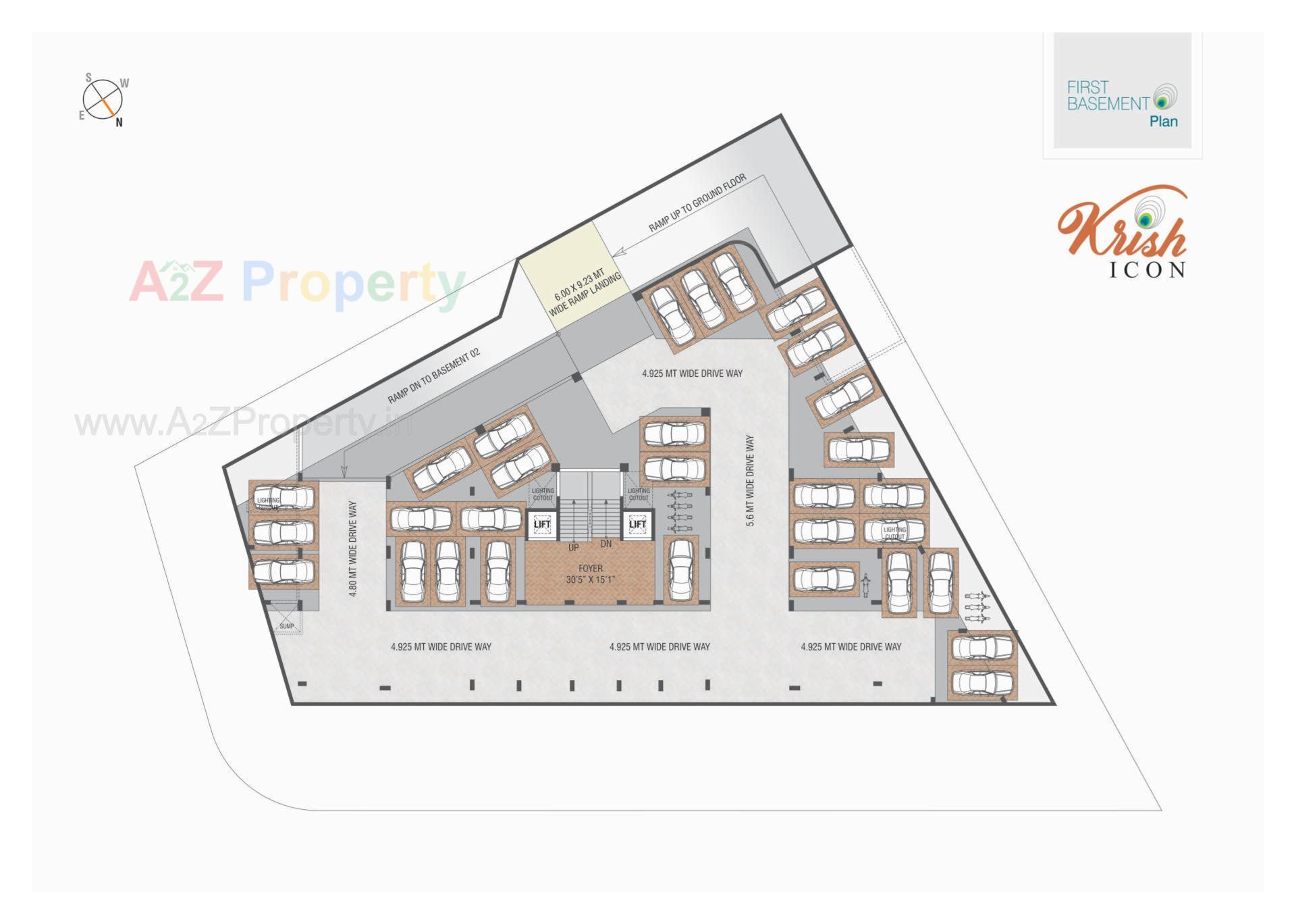 Layout of real estate project Krish Icon located at Bhadaj, Ahmedabad, Gujarat