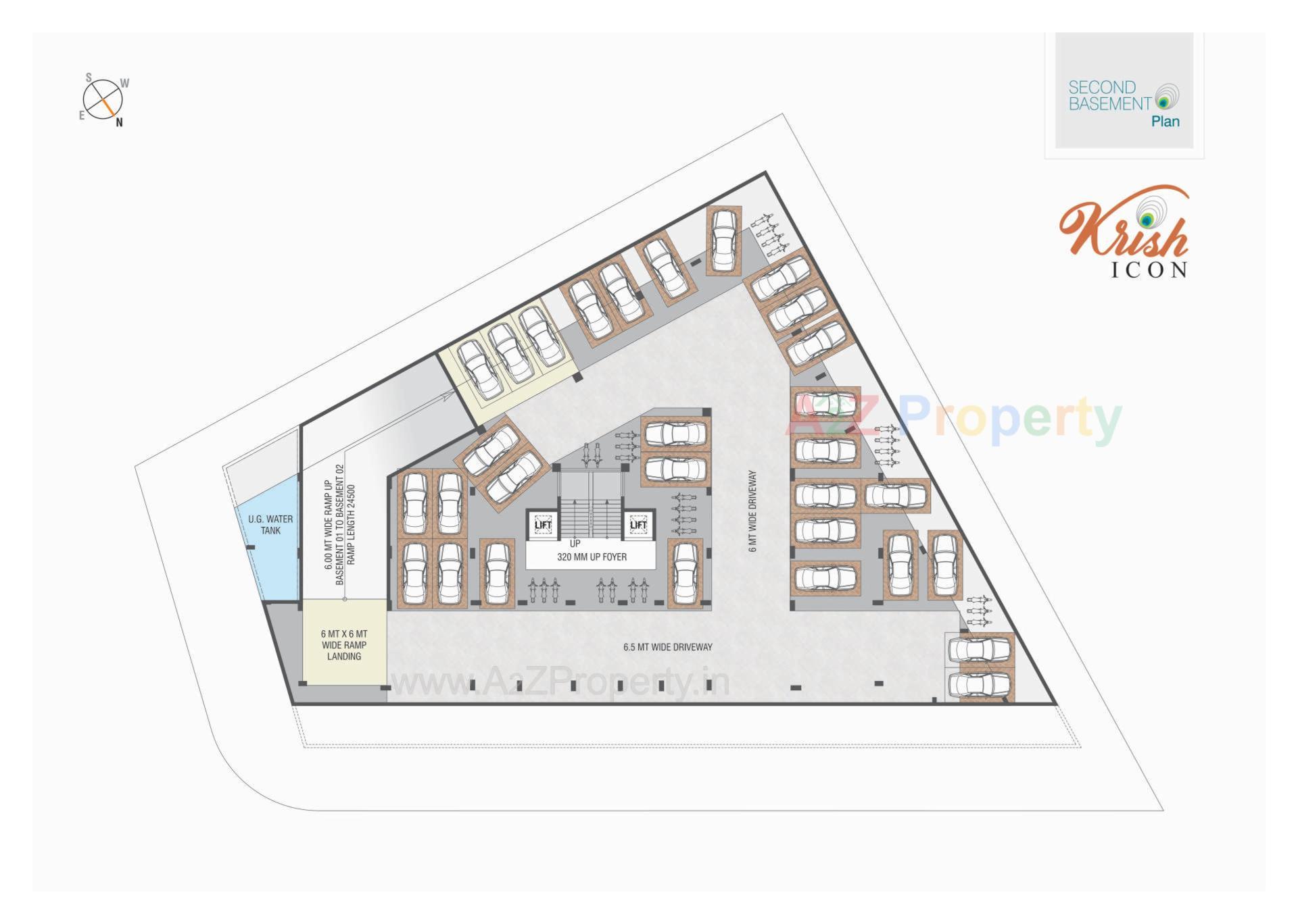 Layout of real estate project Krish Icon located at Bhadaj, Ahmedabad, Gujarat