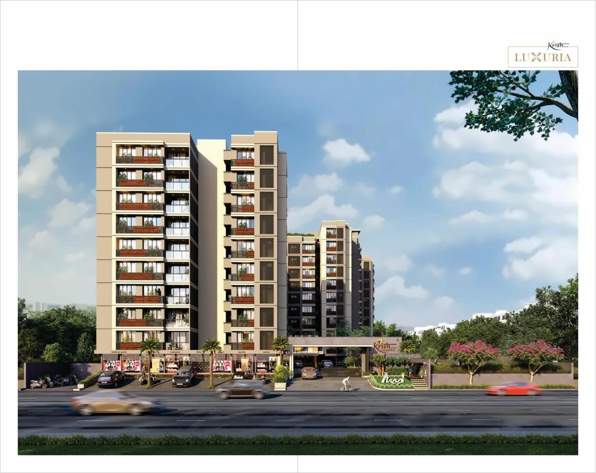 3D Elevation of real estate project Krish Luxuria located at Vastral, Ahmedabad, Gujarat