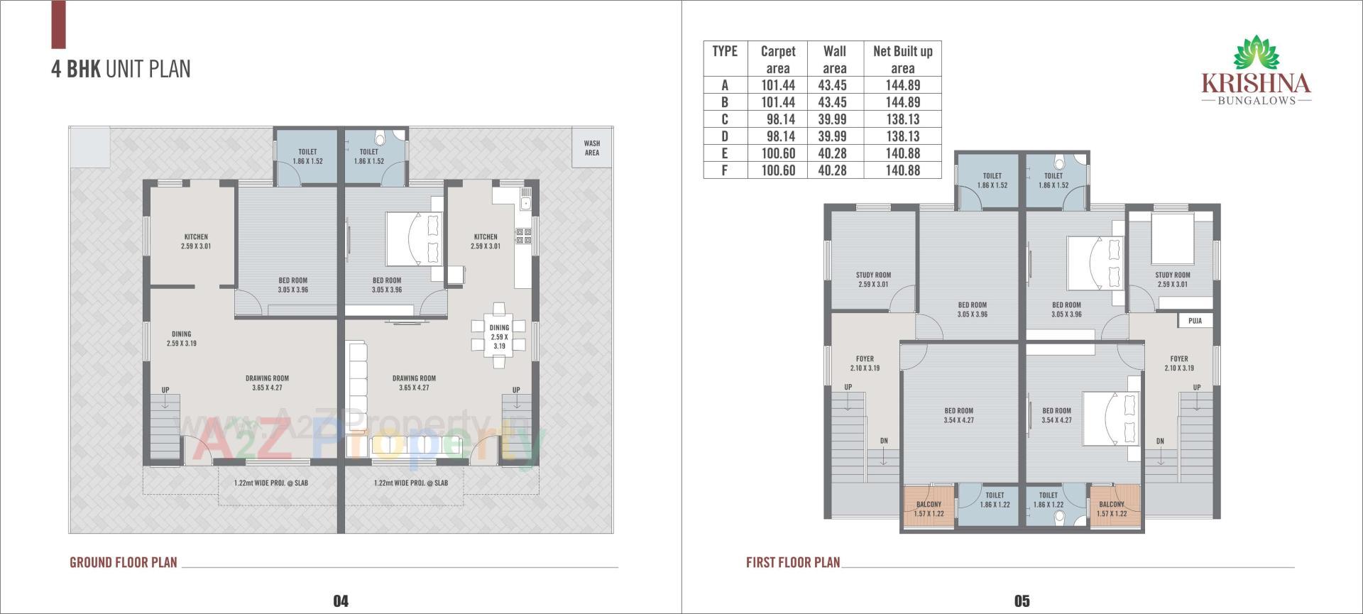 Layout of real estate project Krishna Bunglows located at Bareja, Ahmedabad, Gujarat