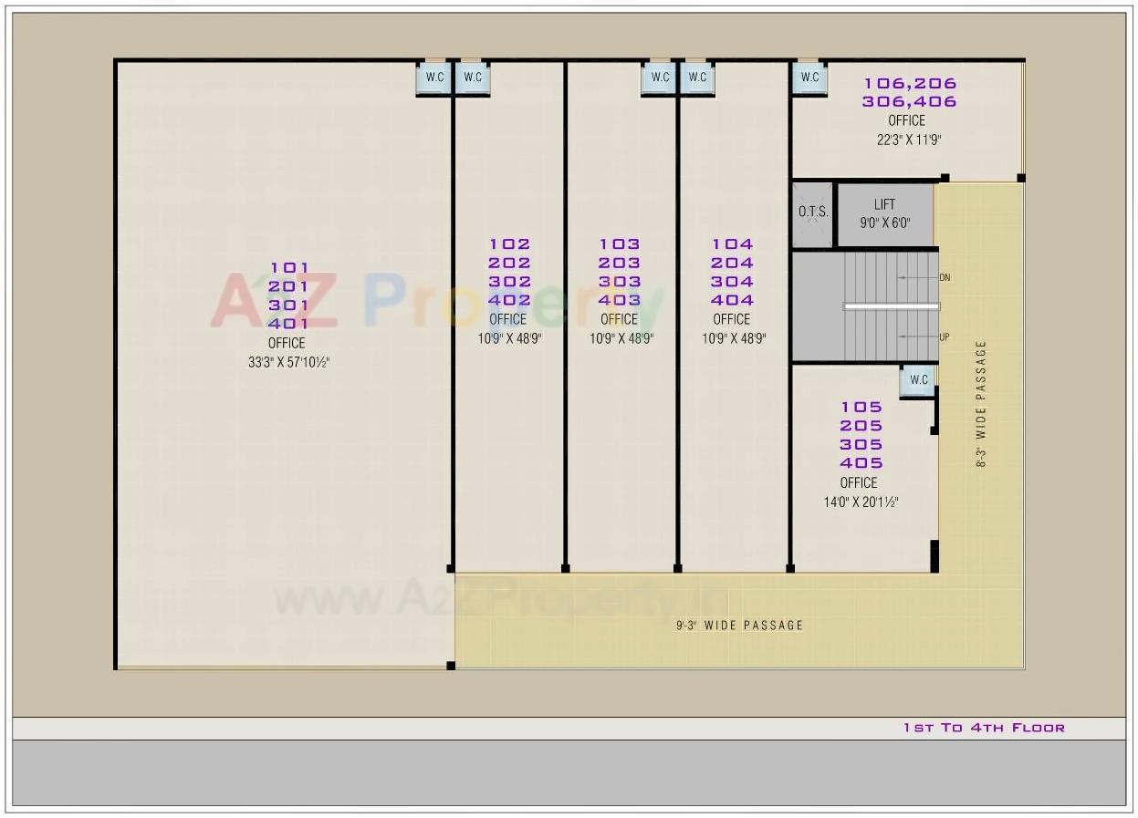 Layout of real estate project Krishna Business Hub located at Vinzol, Ahmedabad, Gujarat