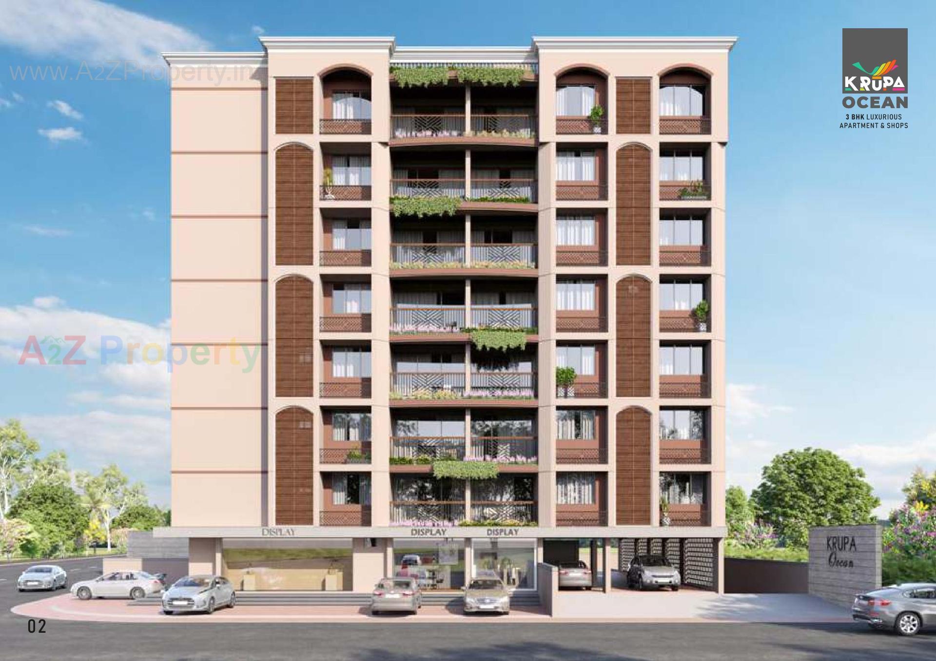 3D Elevation of real estate project Krupa Ocean located at Chhadawad, Ahmedabad, Gujarat