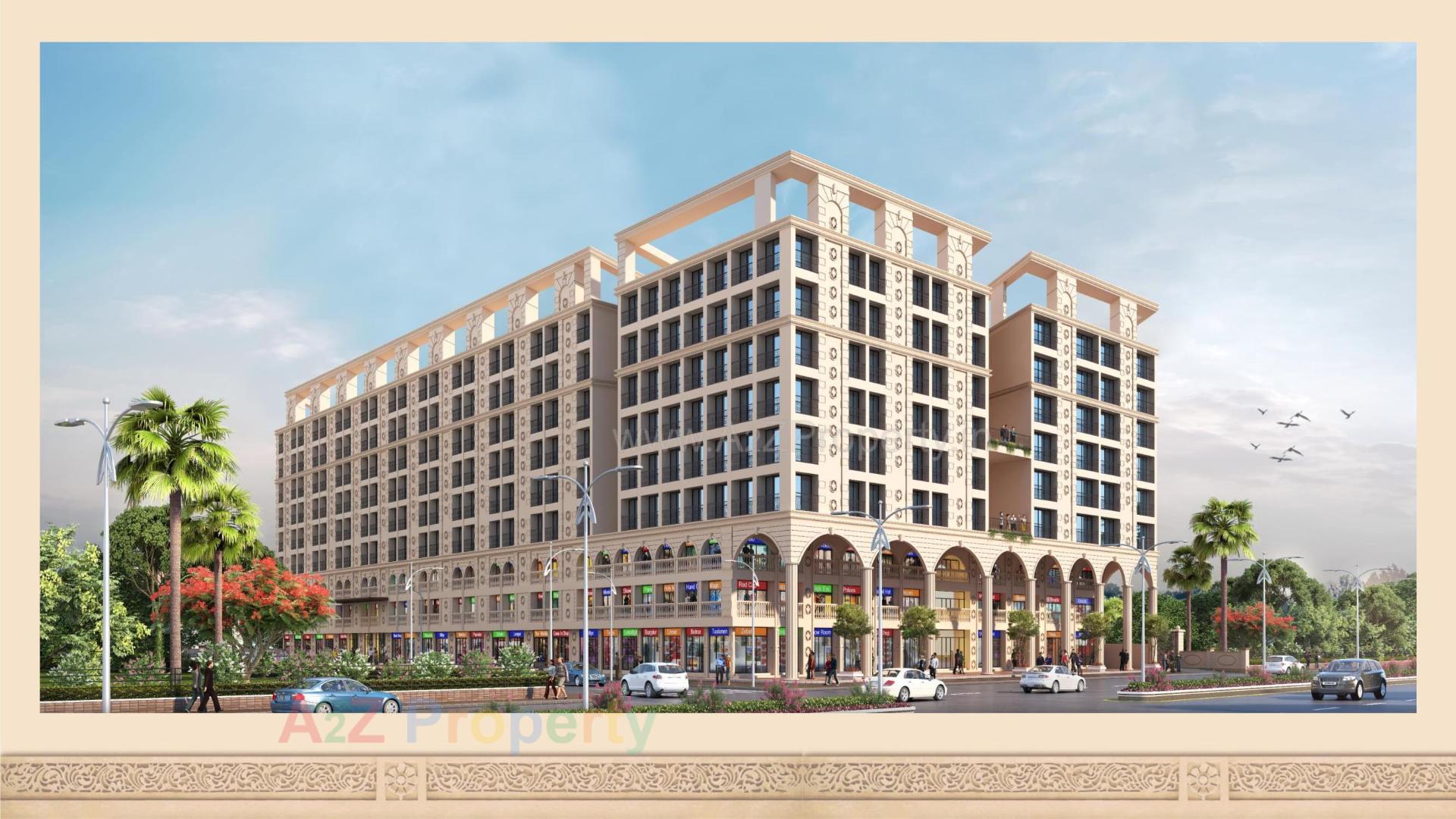 3D Elevation of real estate project Krupal Pathshala City Centre located at Changispur, Ahmedabad, Gujarat