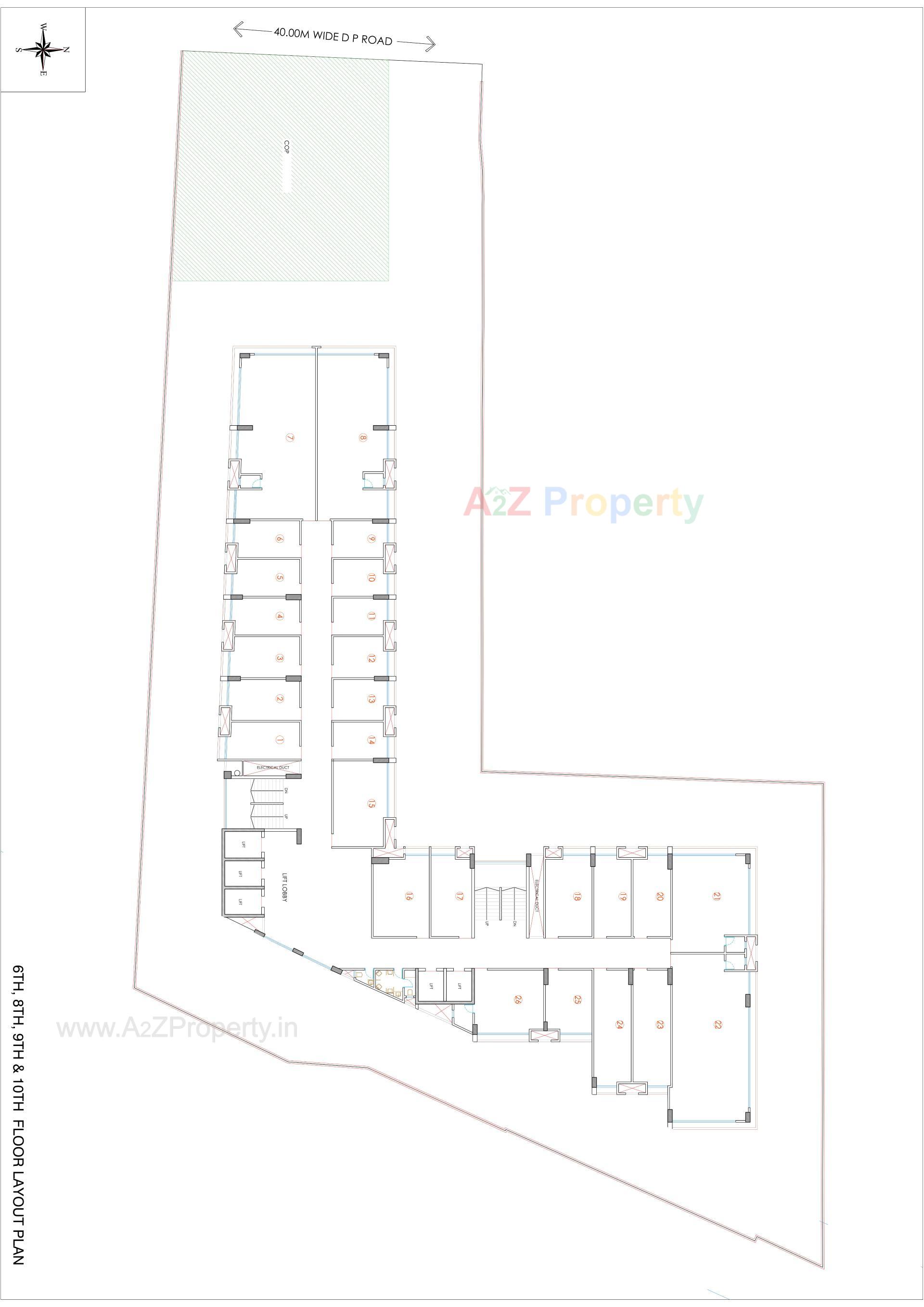 Layout of real estate project Krupal Pathshala located at Jodhpur, Ahmedabad, Gujarat