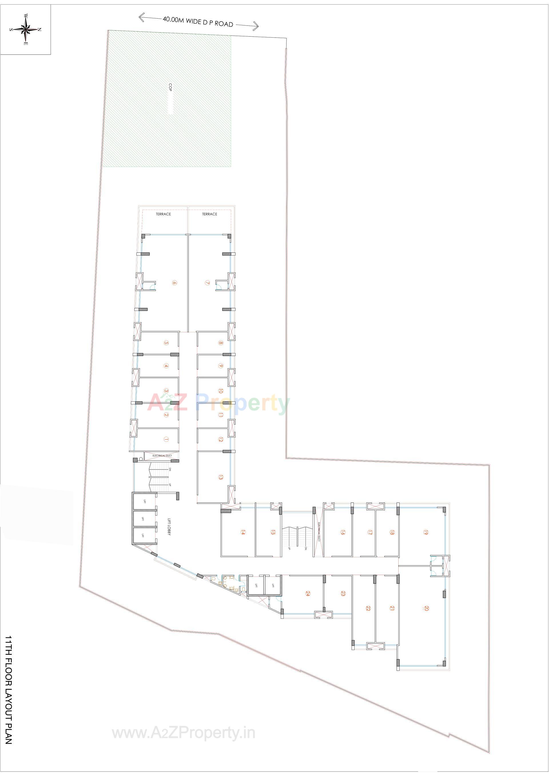 Layout of real estate project Krupal Pathshala located at Jodhpur, Ahmedabad, Gujarat