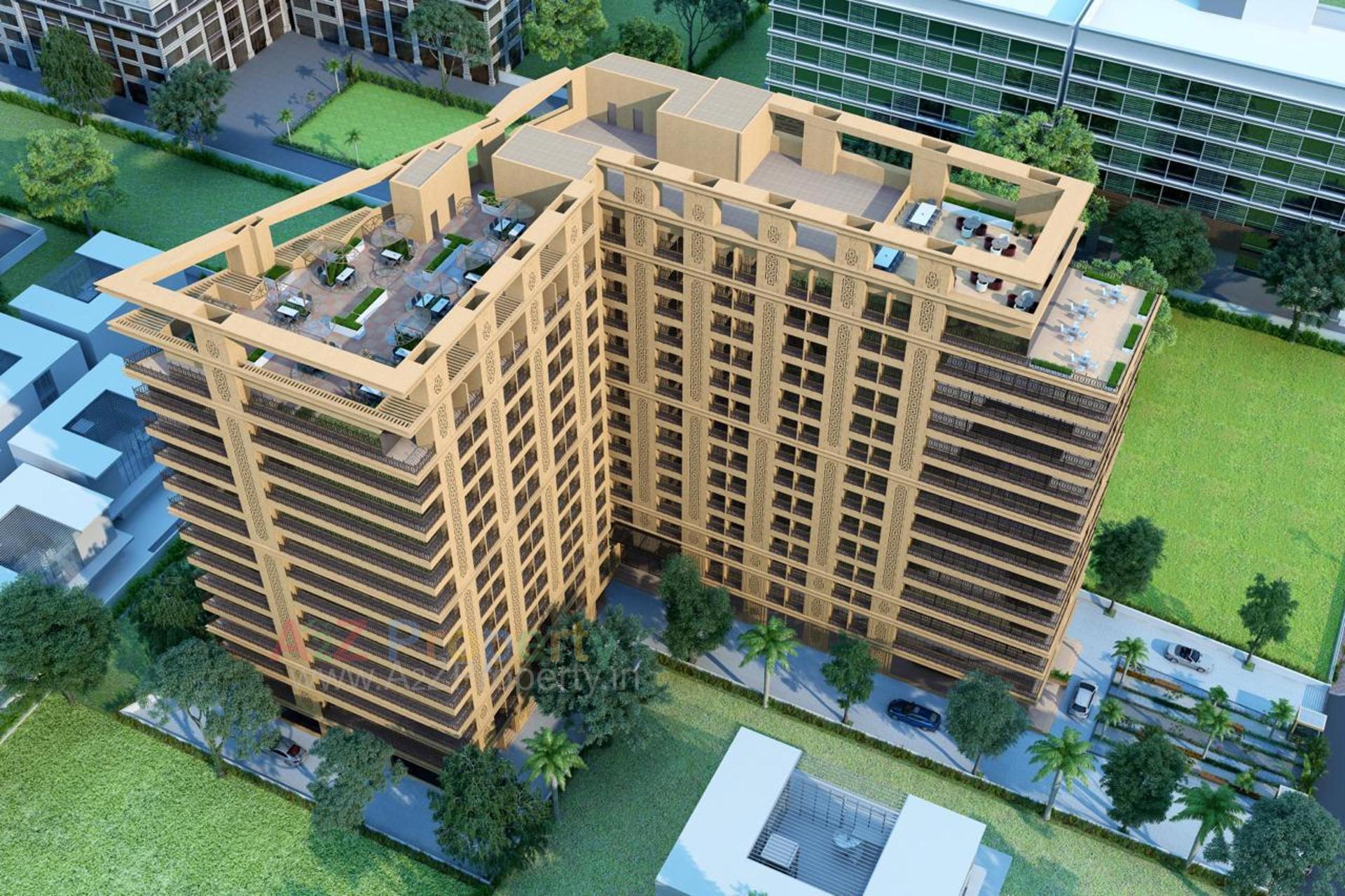 3D Elevation of real estate project Krupal Pathshala located at Jodhpur, Ahmedabad, Gujarat