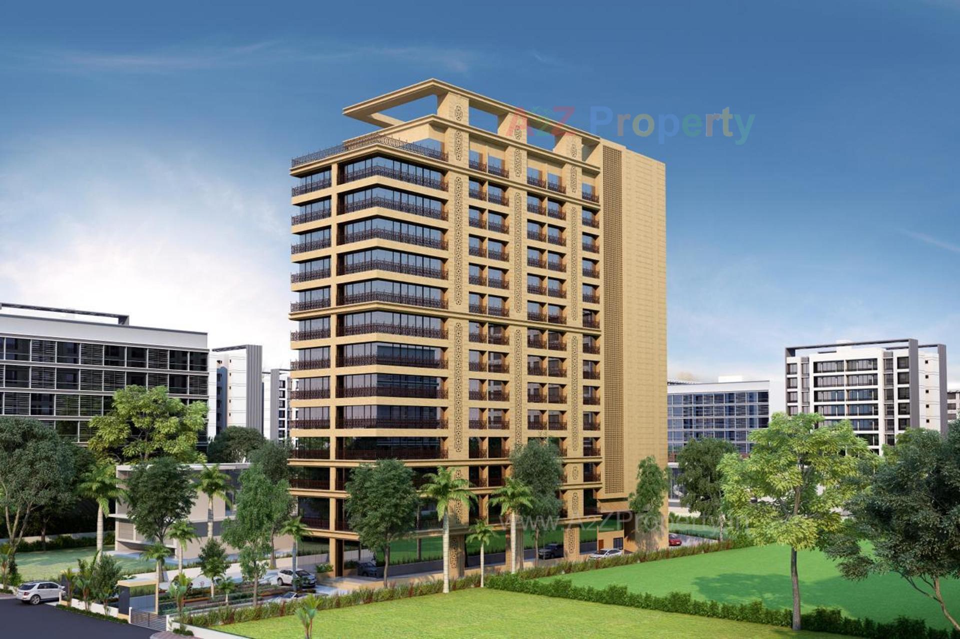 3D Elevation of real estate project Krupal Pathshala located at Jodhpur, Ahmedabad, Gujarat