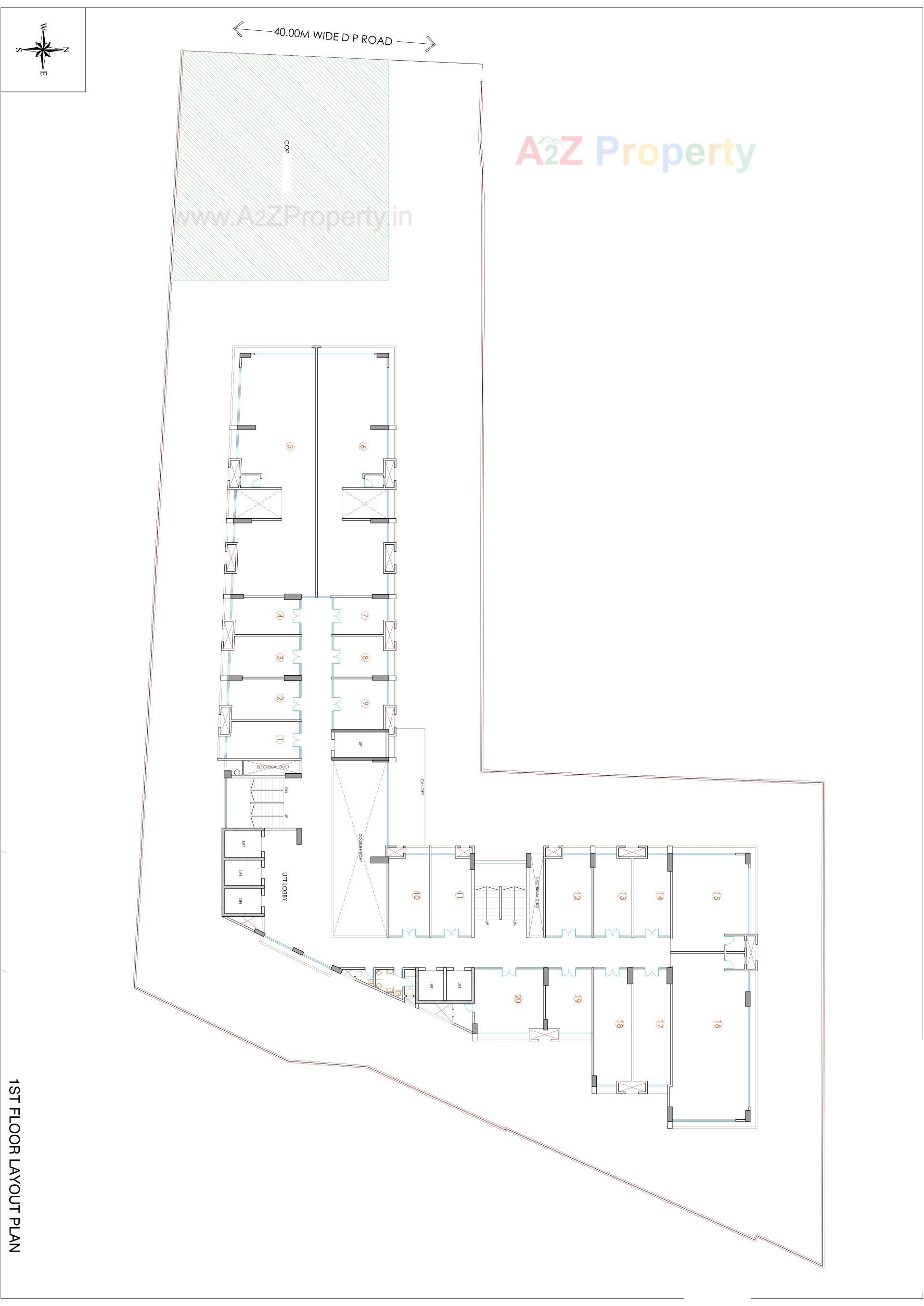 Layout of real estate project Krupal Pathshala located at Jodhpur, Ahmedabad, Gujarat