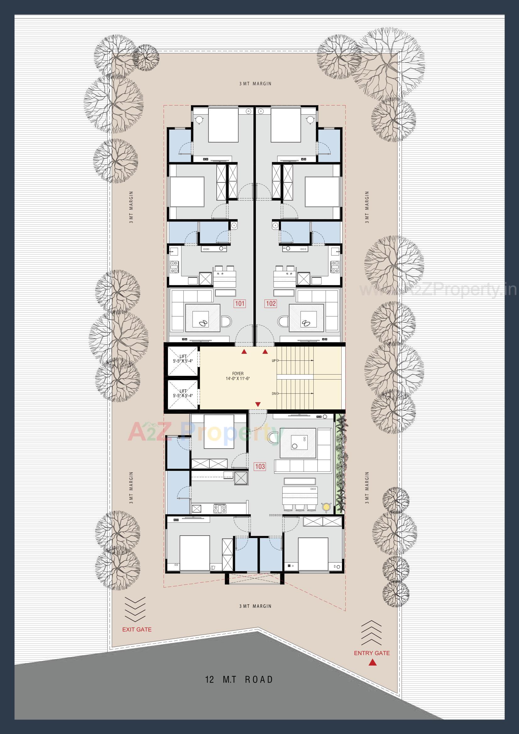 Layout of real estate project Krupashree located at Thaltej, Ahmedabad, Gujarat