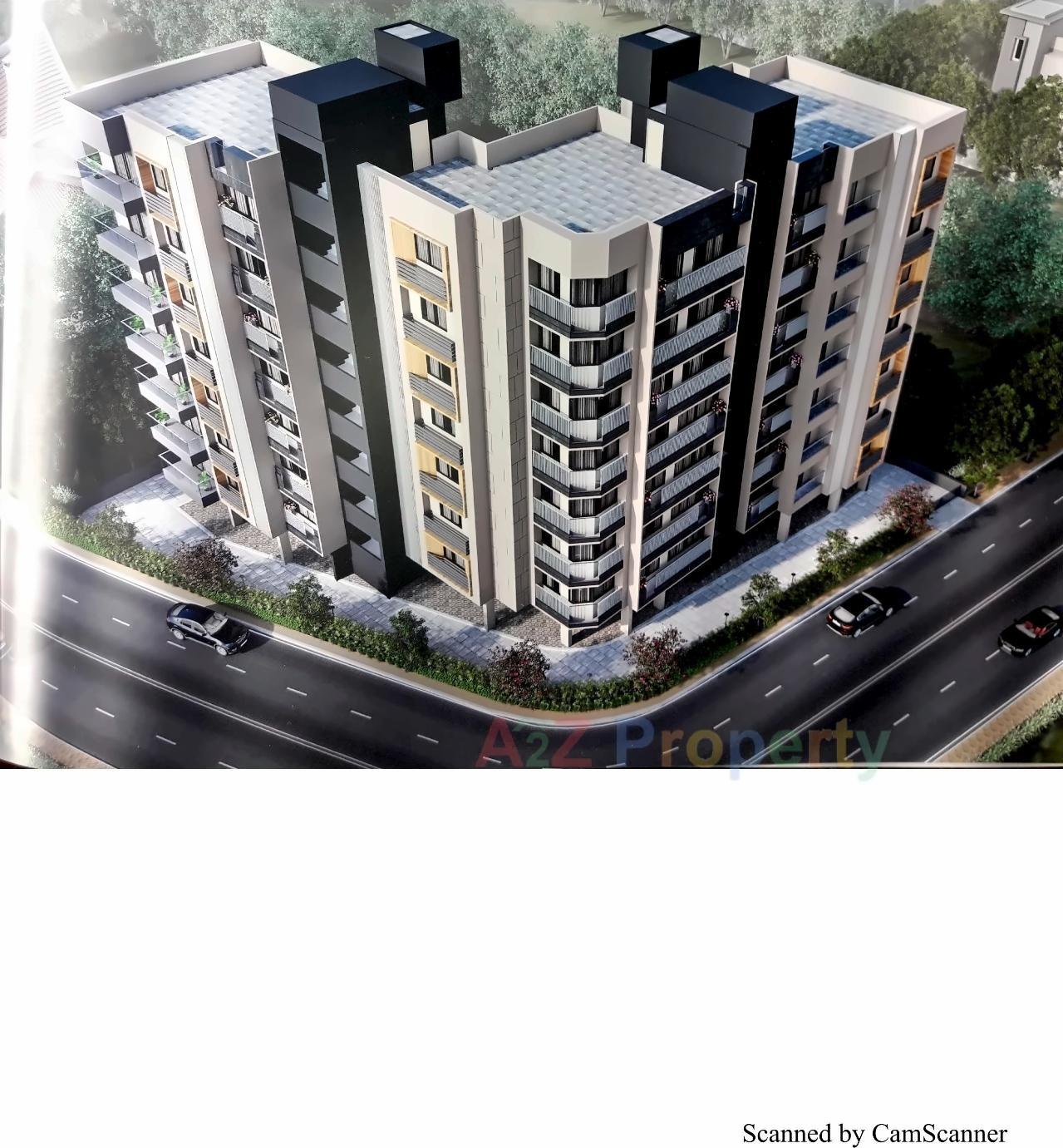 3D Elevation of real estate project Kshama Co  Op  Housing Soc  Ltd located at Shekhpur, Ahmedabad, Gujarat