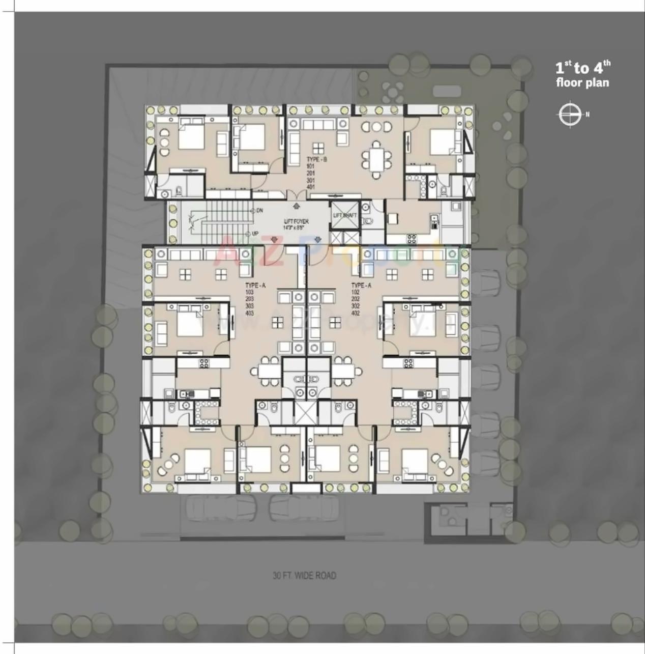 Layout of real estate project Ksp Landmark located at City, Ahmedabad, Gujarat