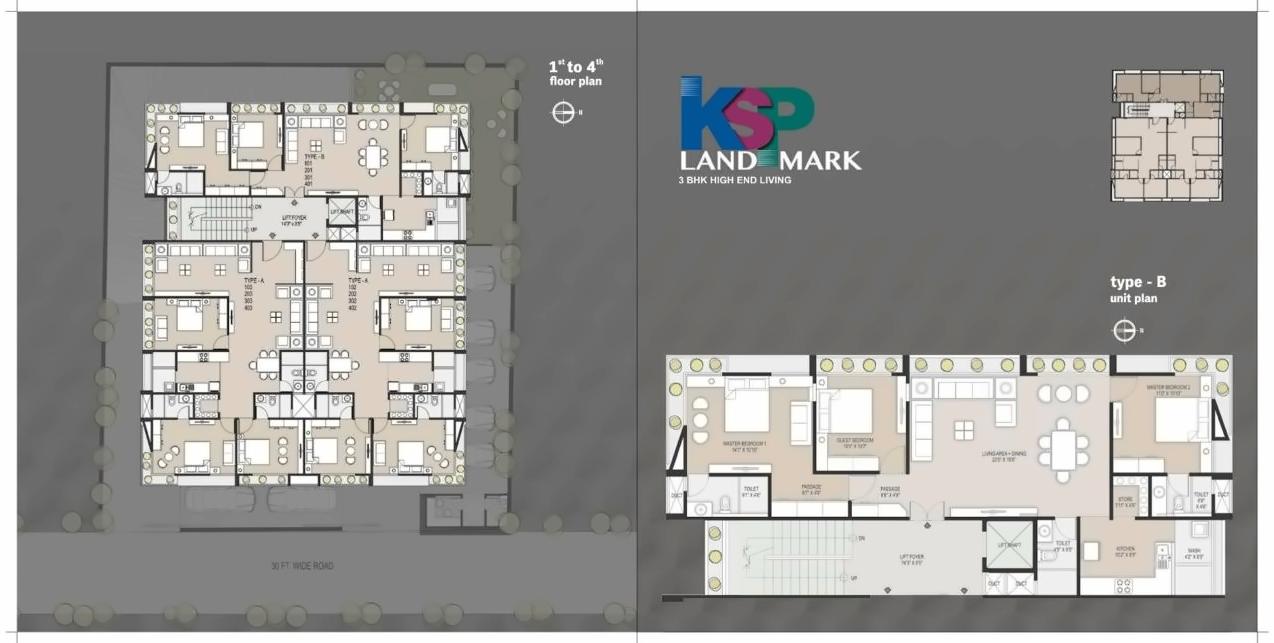 Layout of real estate project Ksp Landmark located at City, Ahmedabad, Gujarat