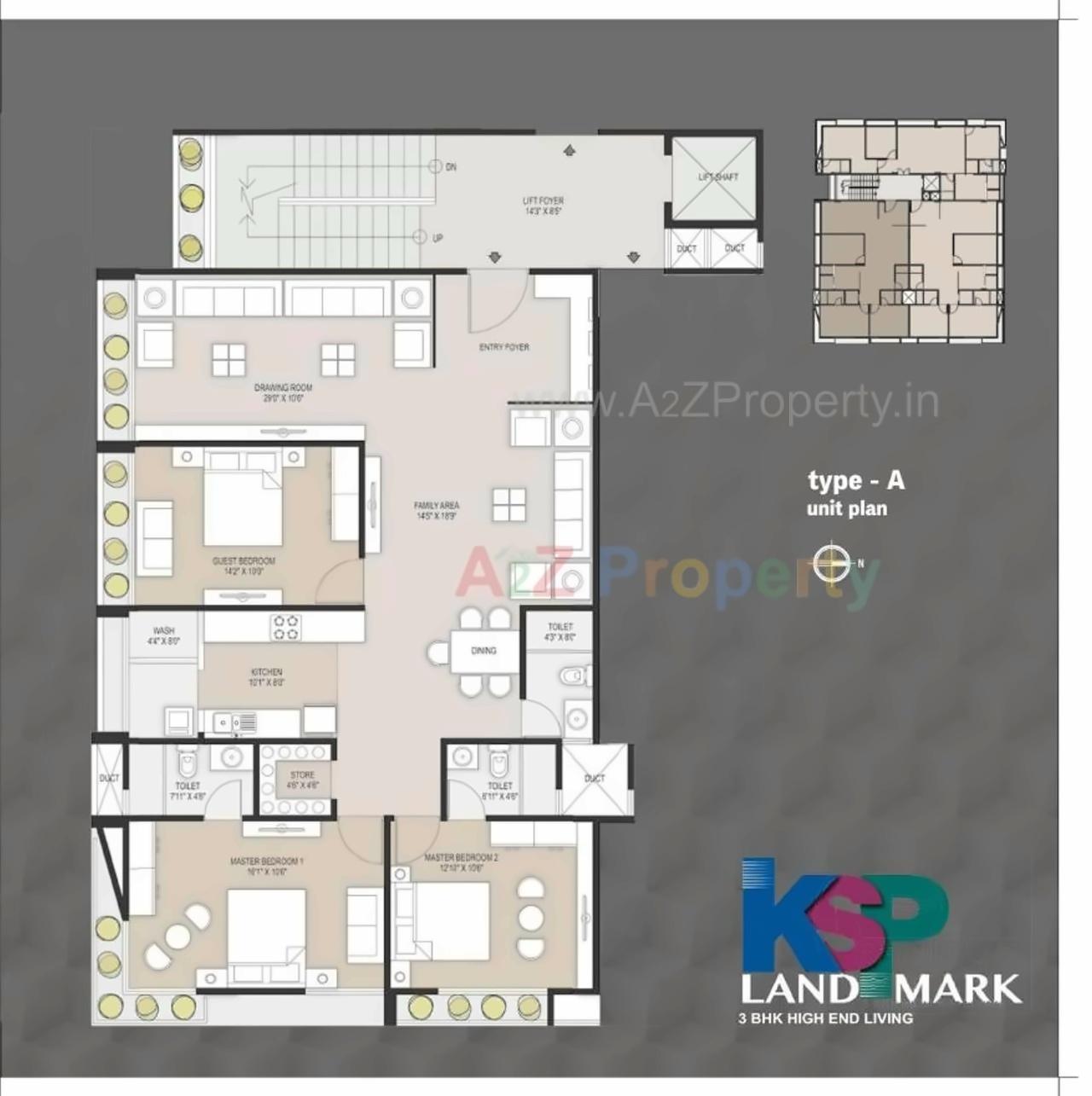 Layout of real estate project Ksp Landmark located at City, Ahmedabad, Gujarat