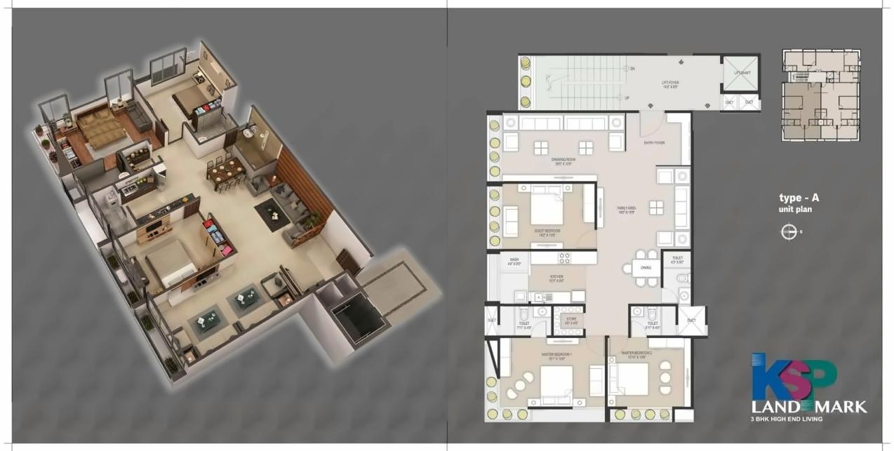 Layout of real estate project Ksp Landmark located at City, Ahmedabad, Gujarat