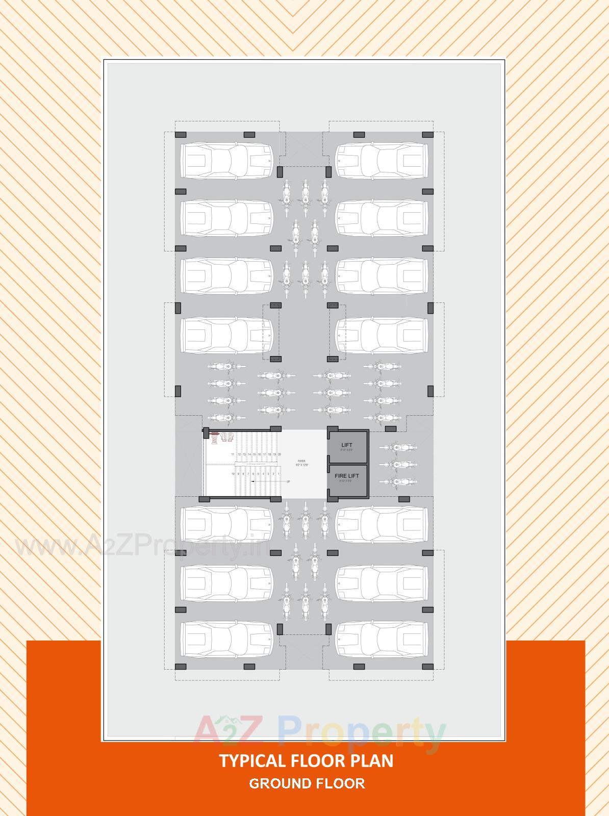 Layout of real estate project Kuber Heights located at Sanand, Ahmedabad, Gujarat