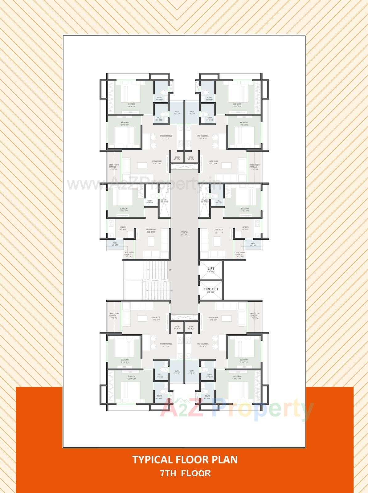 Layout of real estate project Kuber Heights located at Sanand, Ahmedabad, Gujarat