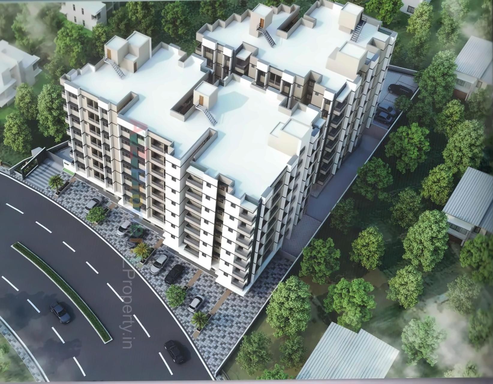 3D Elevation of real estate project Kudrat Hill located at Saijpur, Ahmedabad, Gujarat