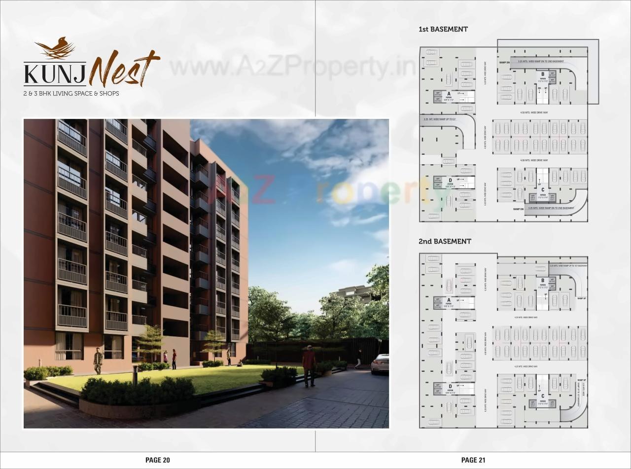 3D Elevation of real estate project Kunj Nest located at Ghuma, Ahmedabad, Gujarat