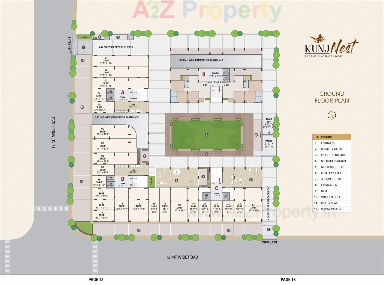 Layout of real estate project Kunj Nest located at Ghuma, Ahmedabad, Gujarat