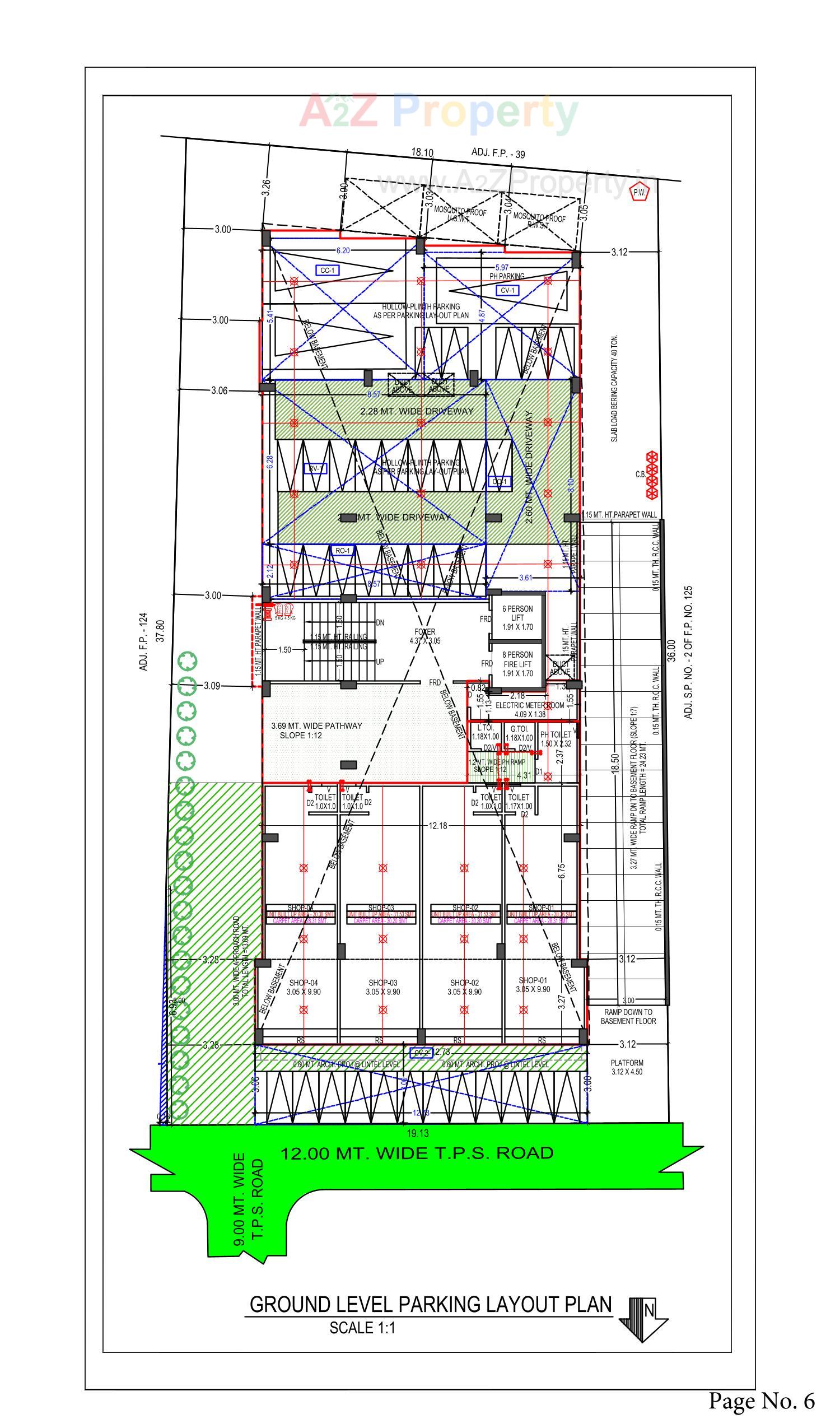 Layout of real estate project Kushal Apartment located at Vastrapur , Ahmedabad, Gujarat