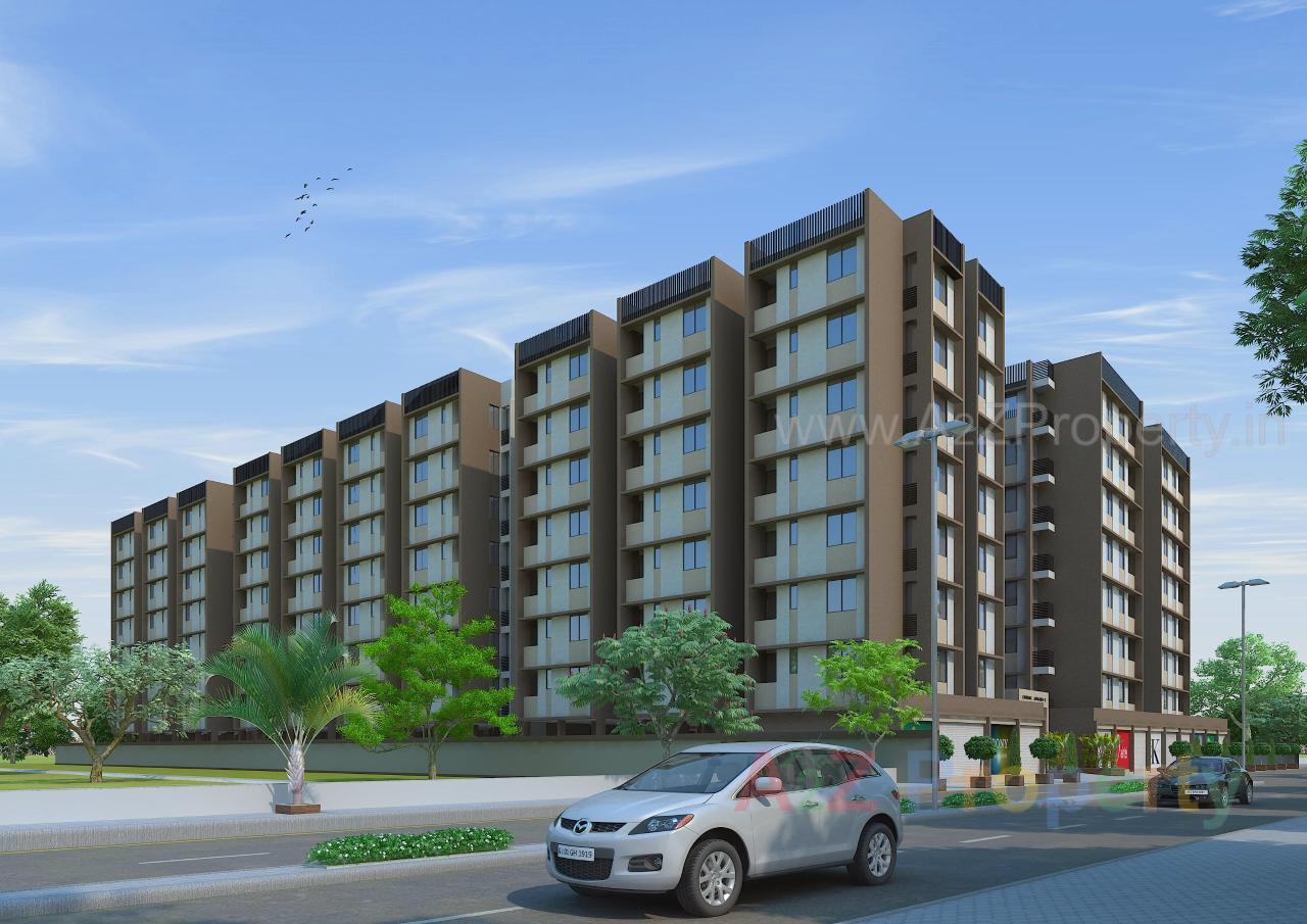 3D Elevation of real estate project Kushal Awaas located at Vatva, Ahmedabad, Gujarat