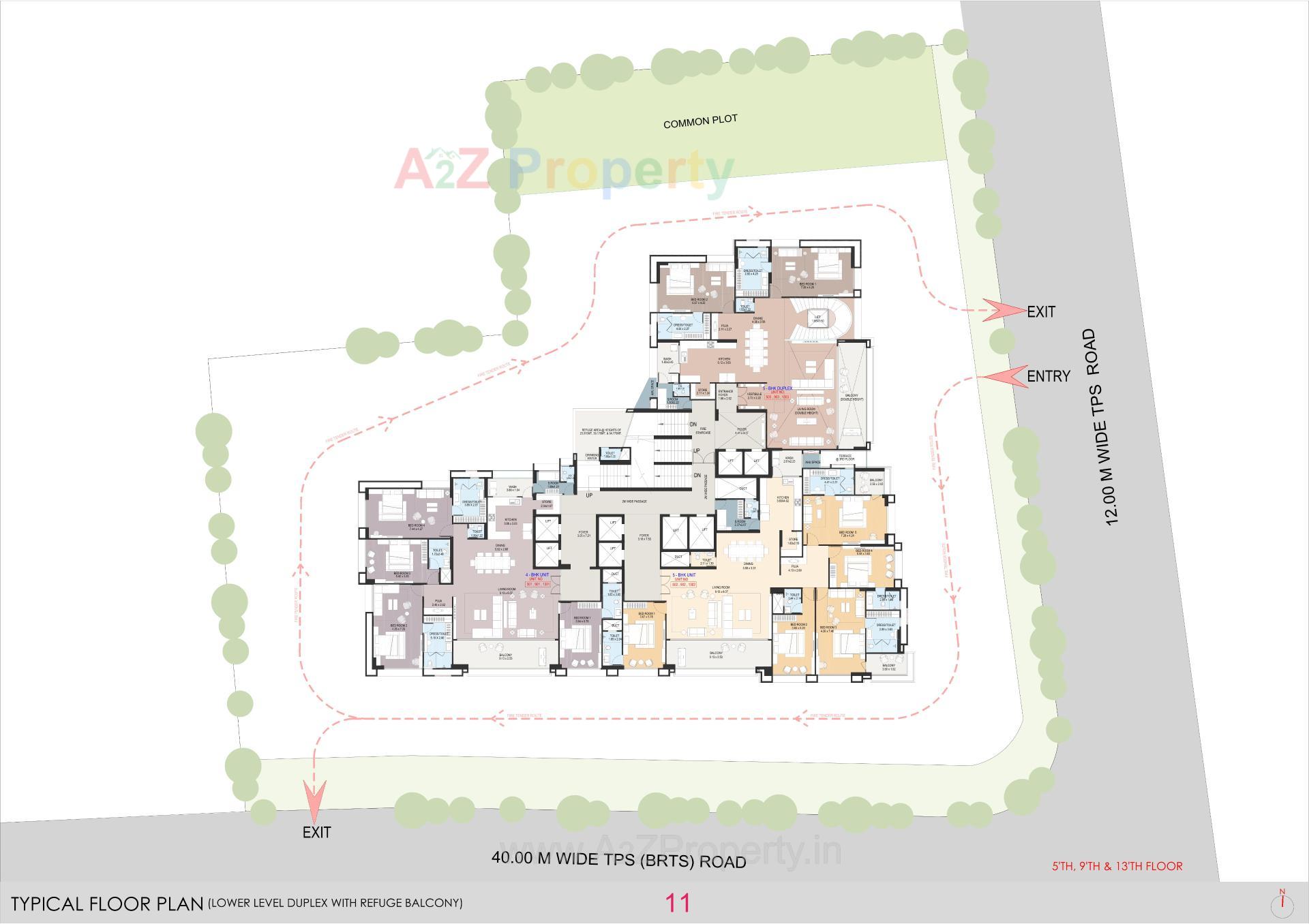 Layout of real estate project La Marque located at Bodakdev, Ahmedabad, Gujarat
