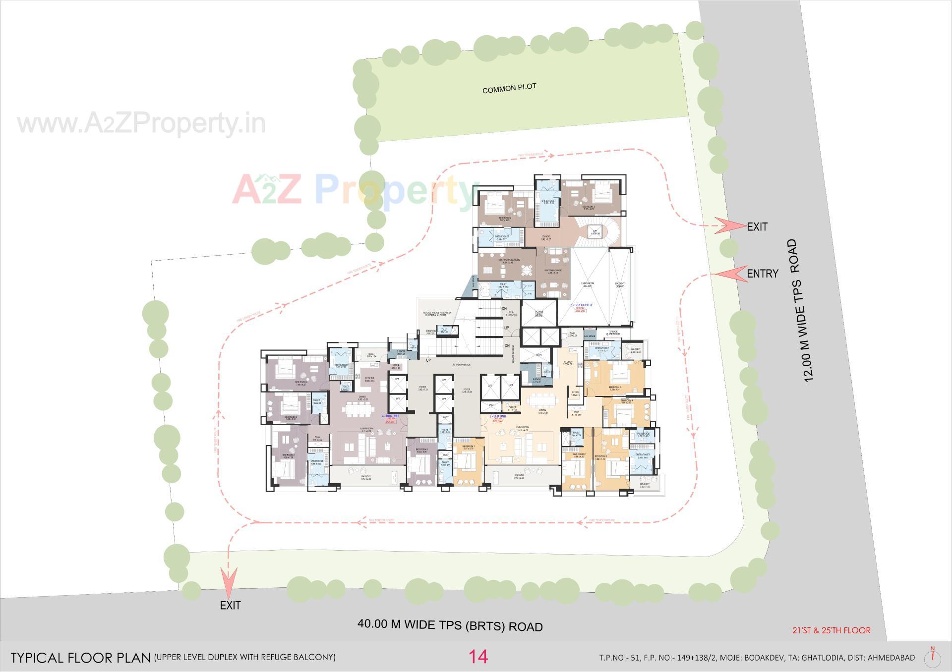 Layout of real estate project La Marque located at Bodakdev, Ahmedabad, Gujarat