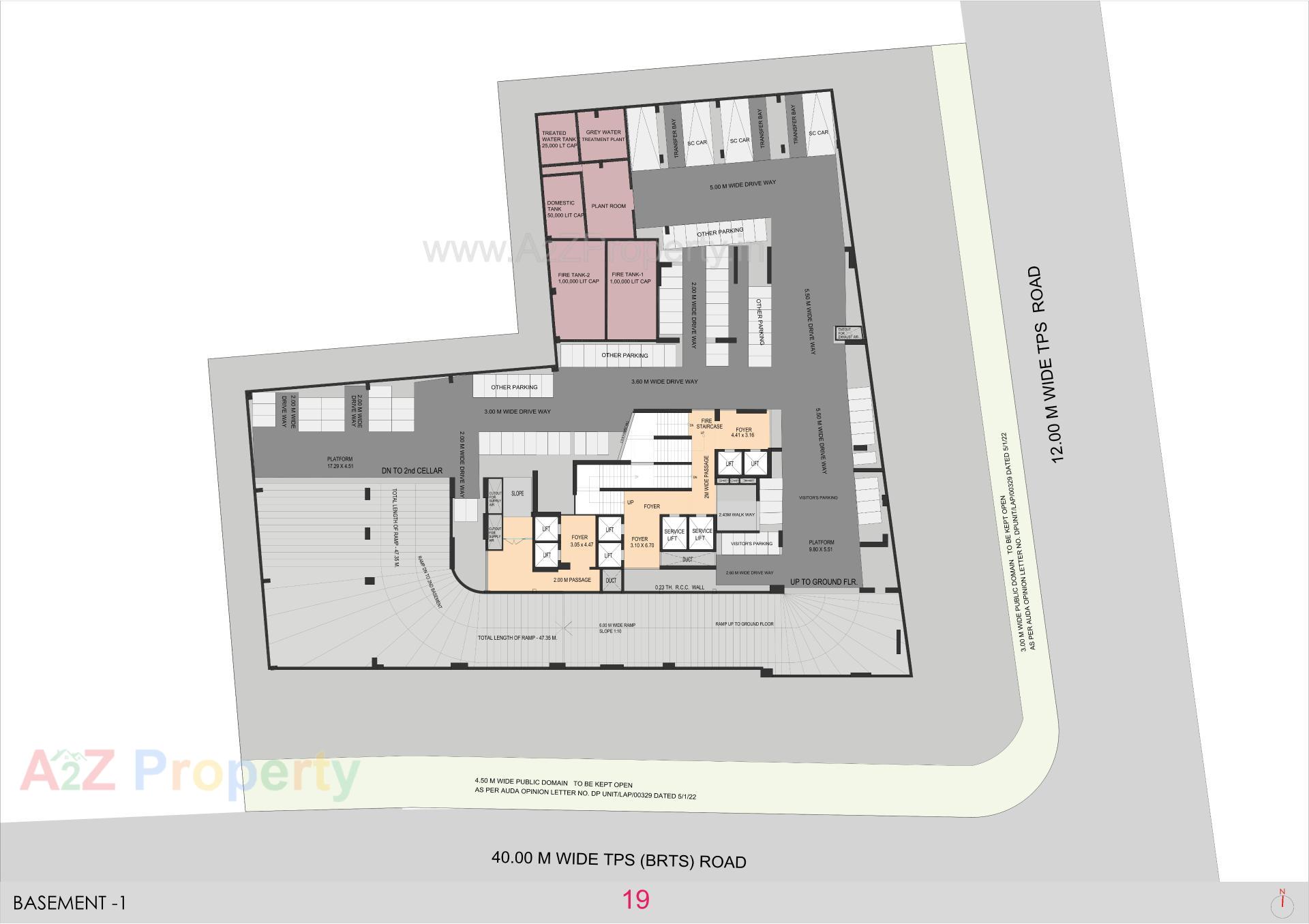 Layout of real estate project La Marque located at Bodakdev, Ahmedabad, Gujarat