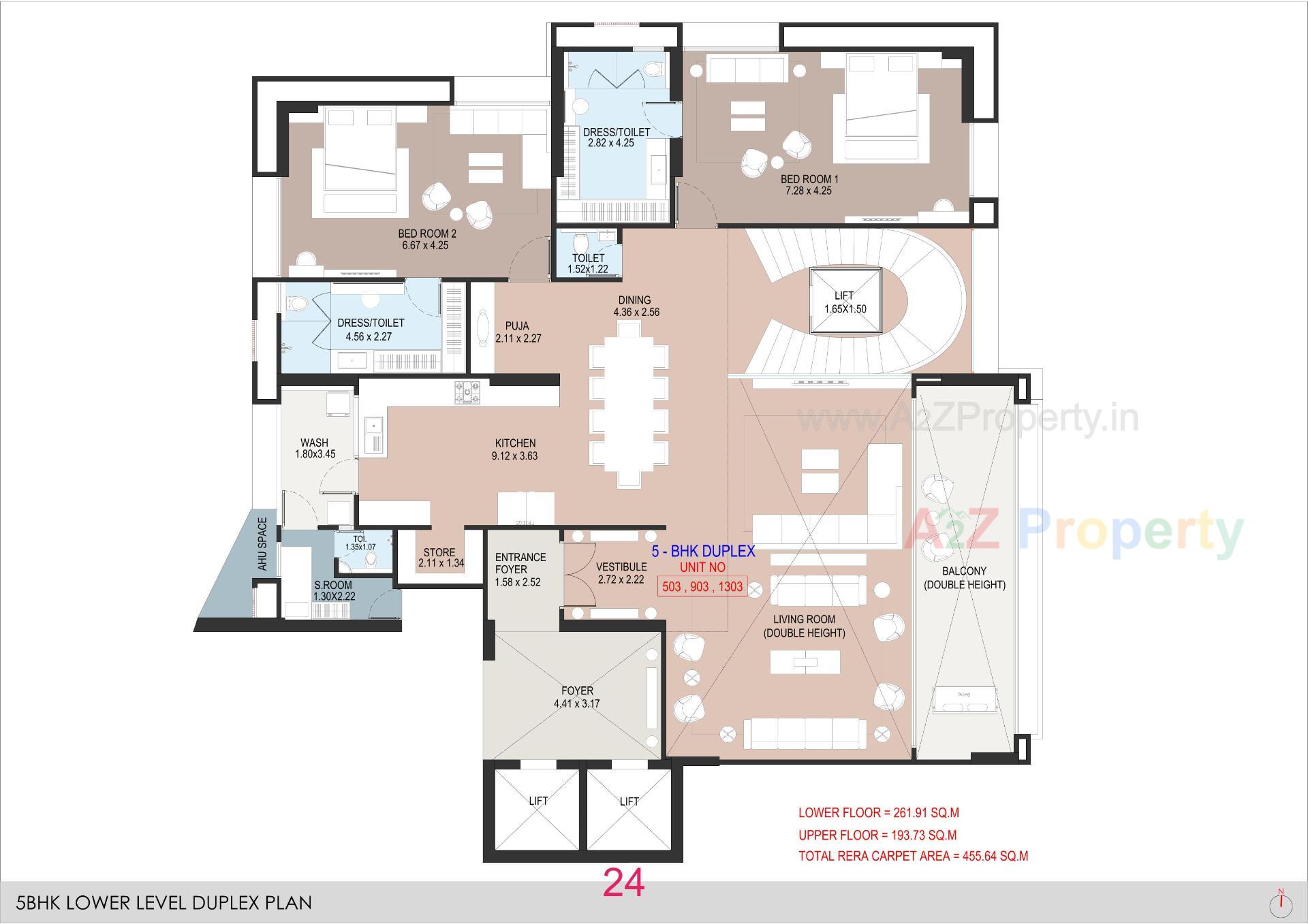 Layout of real estate project La Marque located at Bodakdev, Ahmedabad, Gujarat