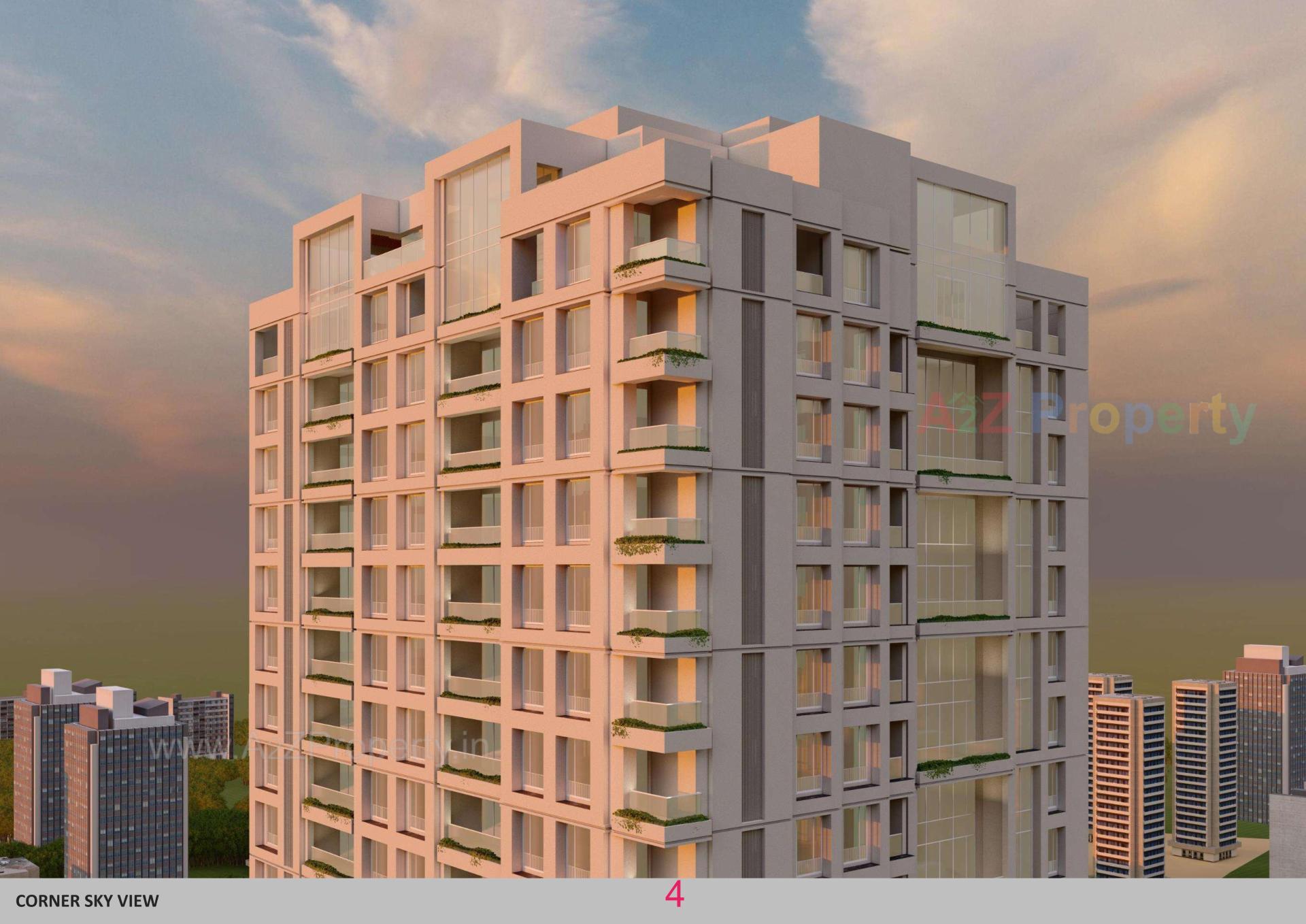 3D Elevation of real estate project La Marque located at Bodakdev, Ahmedabad, Gujarat