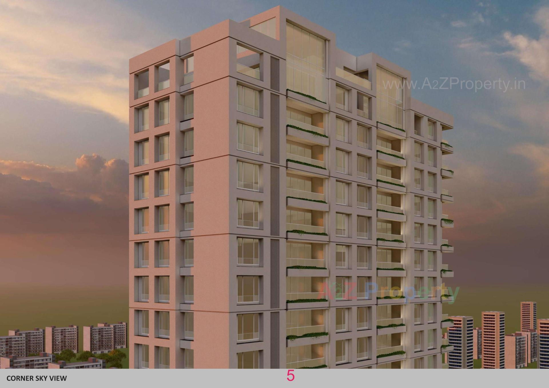 3D Elevation of real estate project La Marque located at Bodakdev, Ahmedabad, Gujarat
