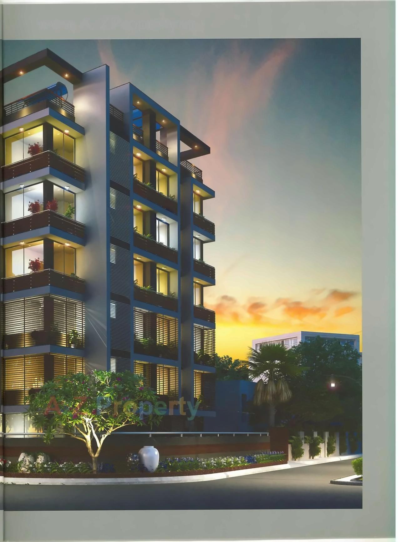 3D Elevation of real estate project Laxmi Villa located at Kocharab-paldi, Ahmedabad, Gujarat