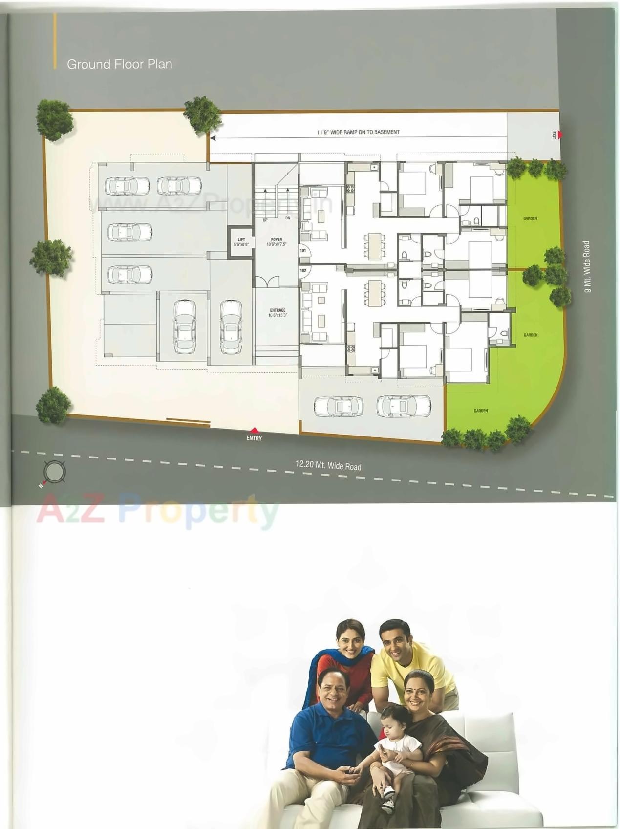 Layout of real estate project Laxmi Villa located at Kocharab-paldi, Ahmedabad, Gujarat
