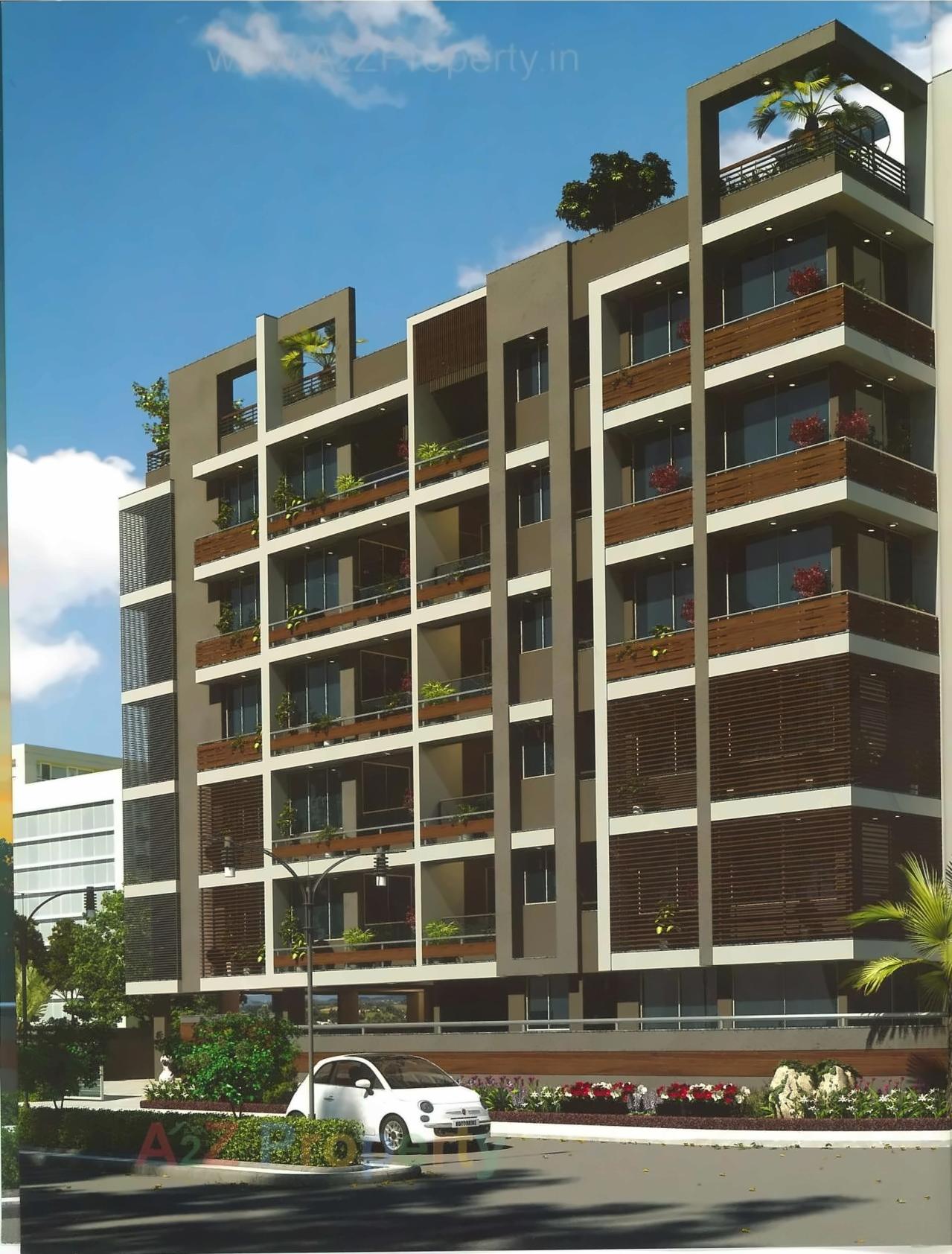 3D Elevation of real estate project Laxmi Villa located at Kocharab-paldi, Ahmedabad, Gujarat