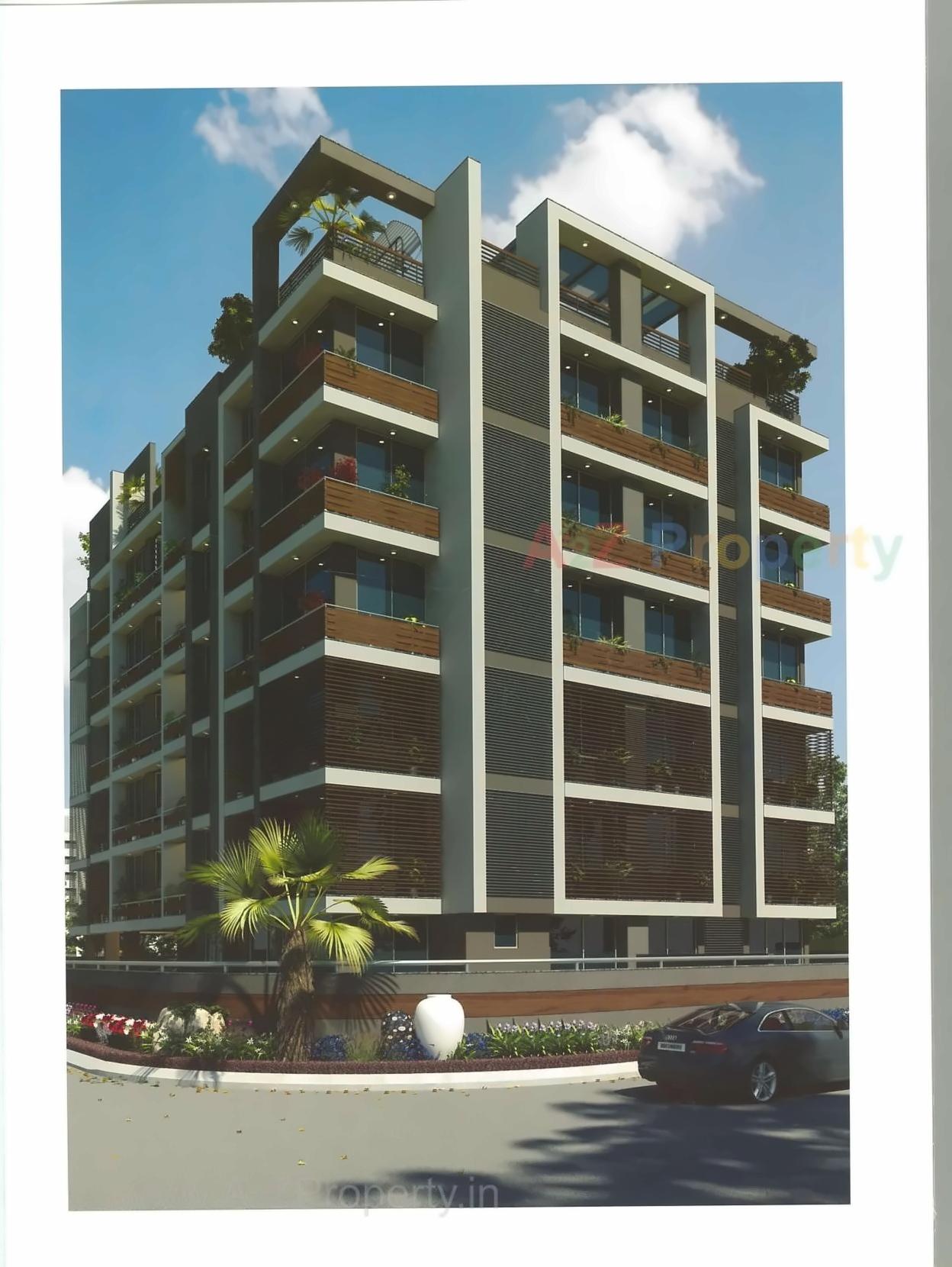 3D Elevation of real estate project Laxmi Villa located at Kocharab-paldi, Ahmedabad, Gujarat