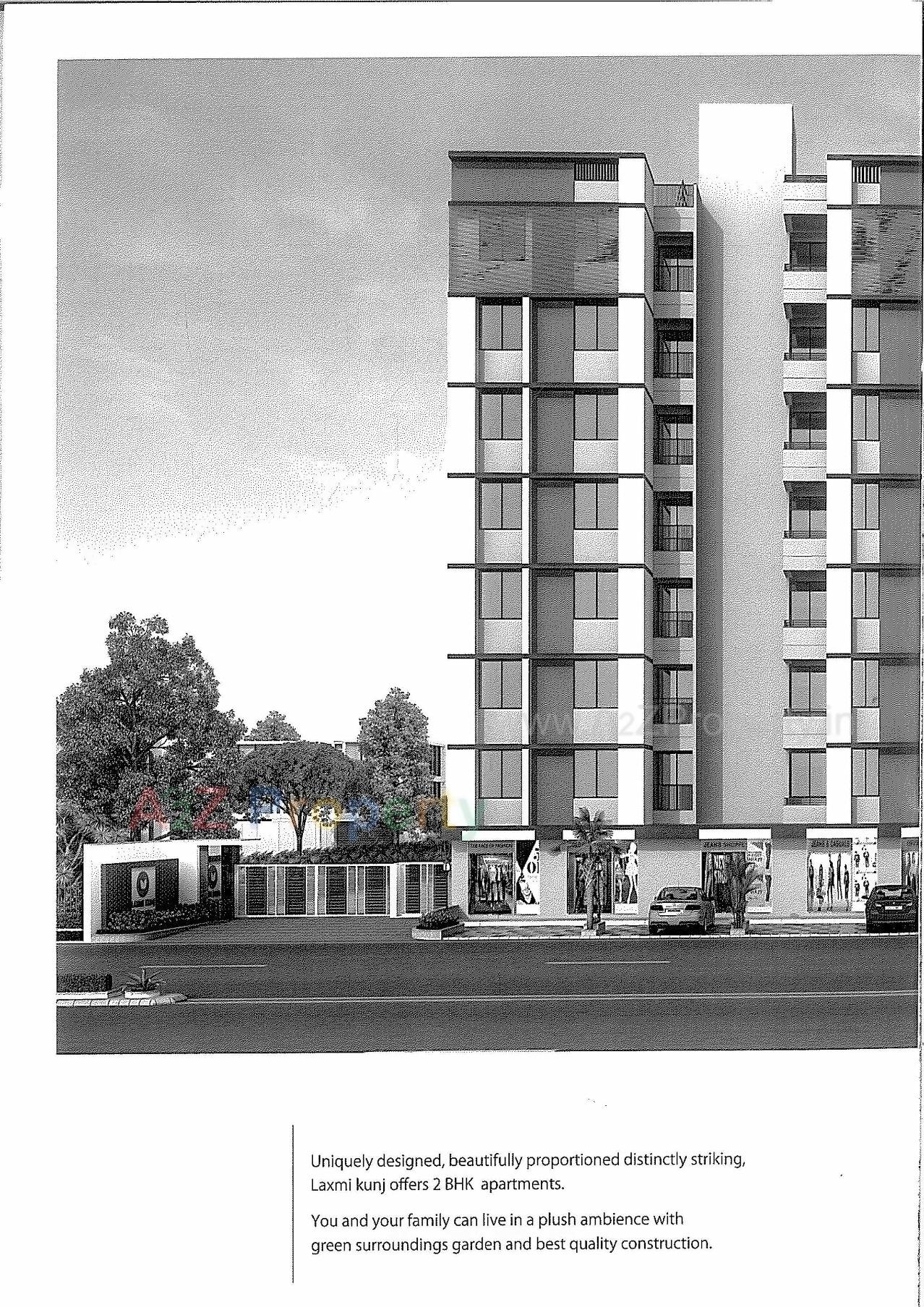 3D Elevation of real estate project Laxmikunj Residency located at Sanand, Ahmedabad, Gujarat