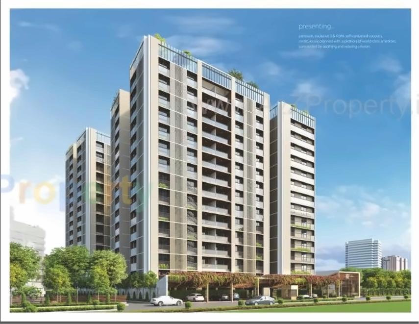3D Elevation of real estate project Le Jardin located at City, Ahmedabad, Gujarat