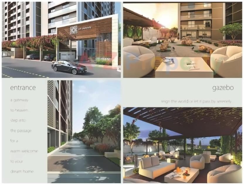 3D Elevation of real estate project Le Jardin located at City, Ahmedabad, Gujarat