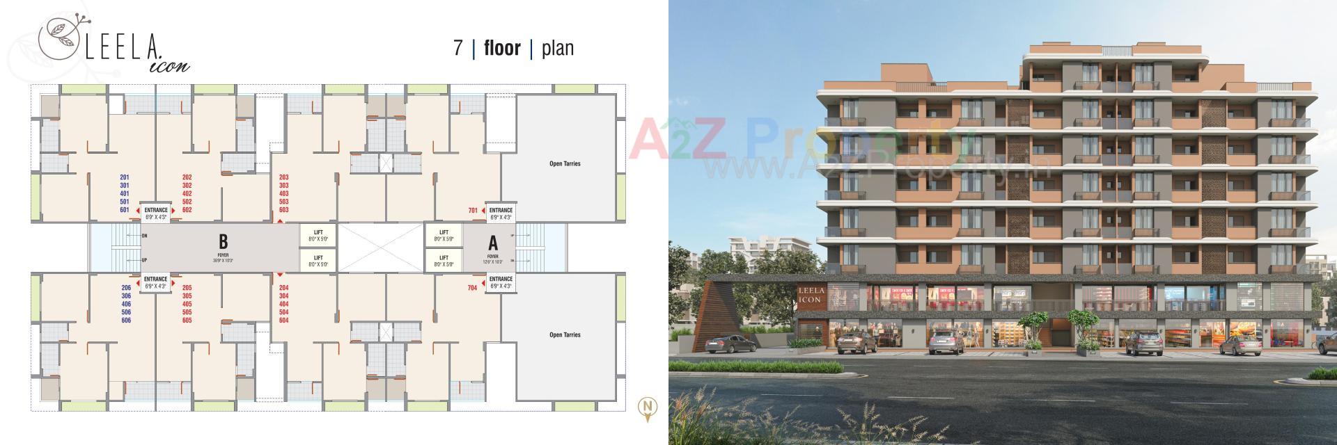 Layout of real estate project Leela Icon located at Nikol, Ahmedabad, Gujarat
