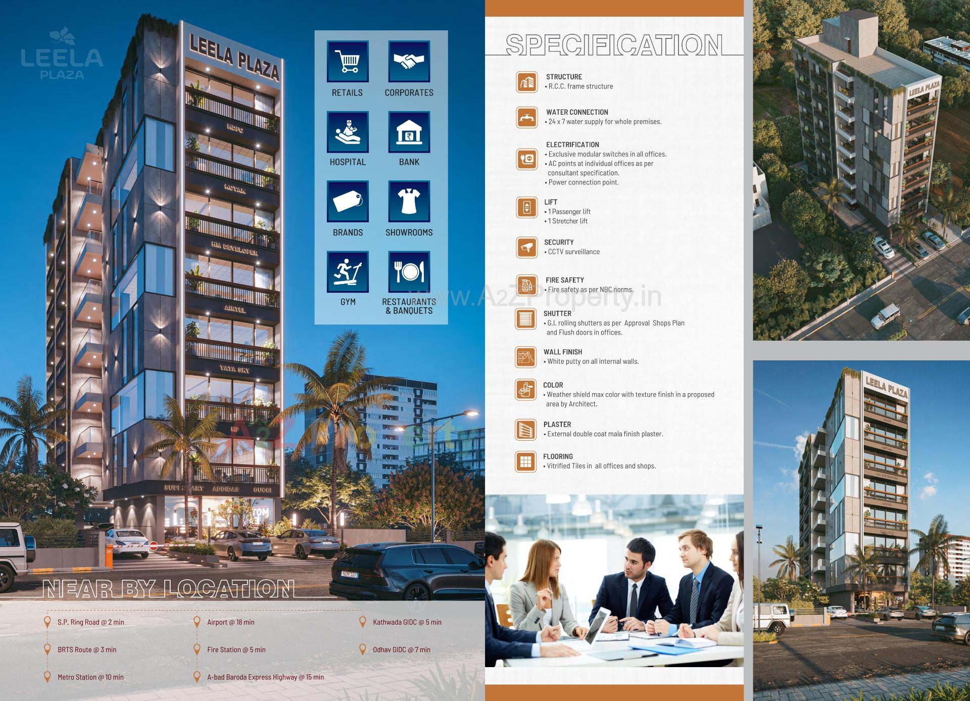 3D Elevation of real estate project Leela Plaza located at Nikol, Ahmedabad, Gujarat